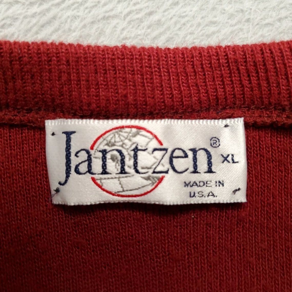 Jantzen VINTAGE Jantzen Sweater Mens XL Maroon Long Sleeve V-Neck Pullover Made in USA Size US XL / EU 56 / 4 - 3 Thumbnail