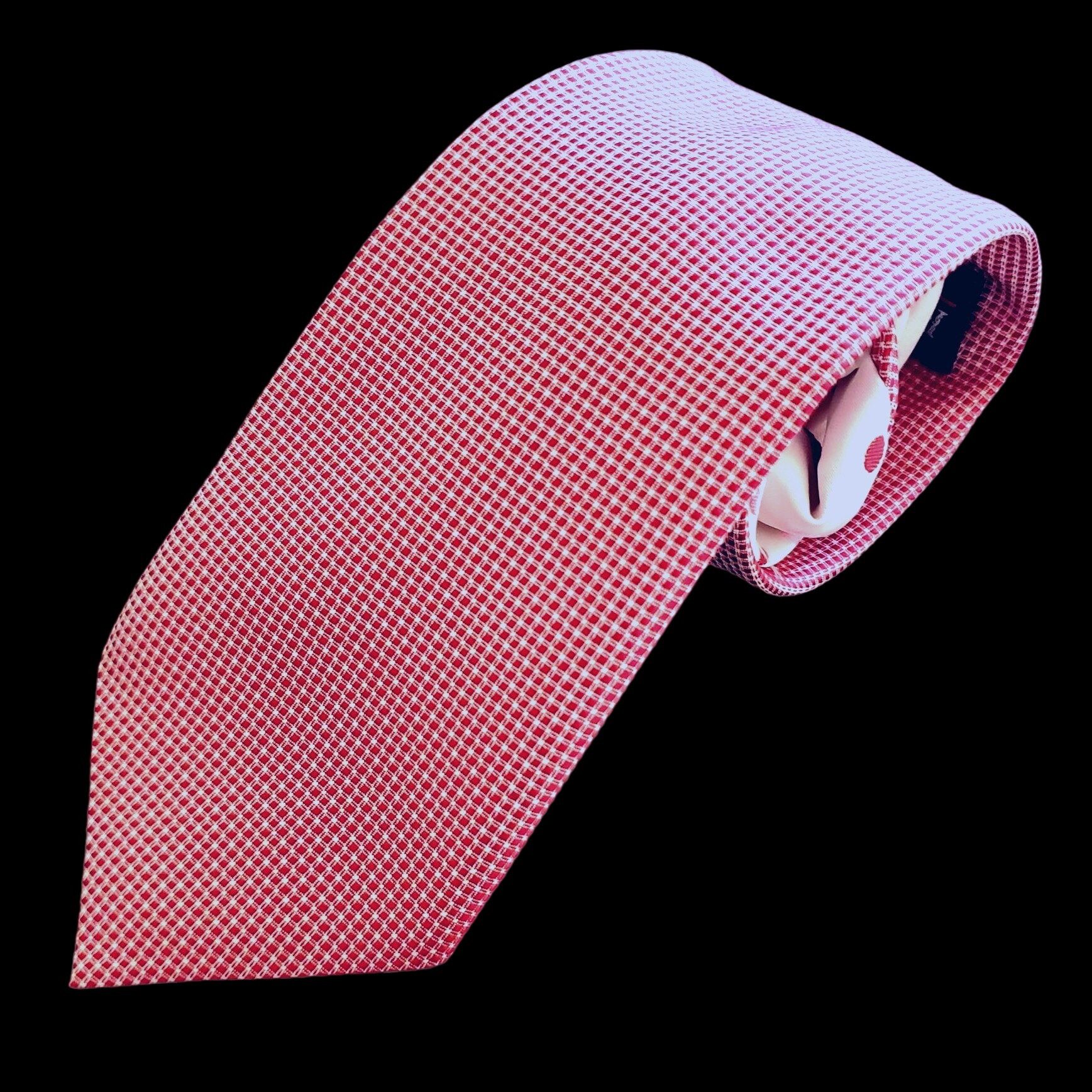 Other Red Tie Pink Polka Dot Rosso Bianco 3.25 Inch Wide 60 Inches Size ONE SIZE - 1 Thumbnail