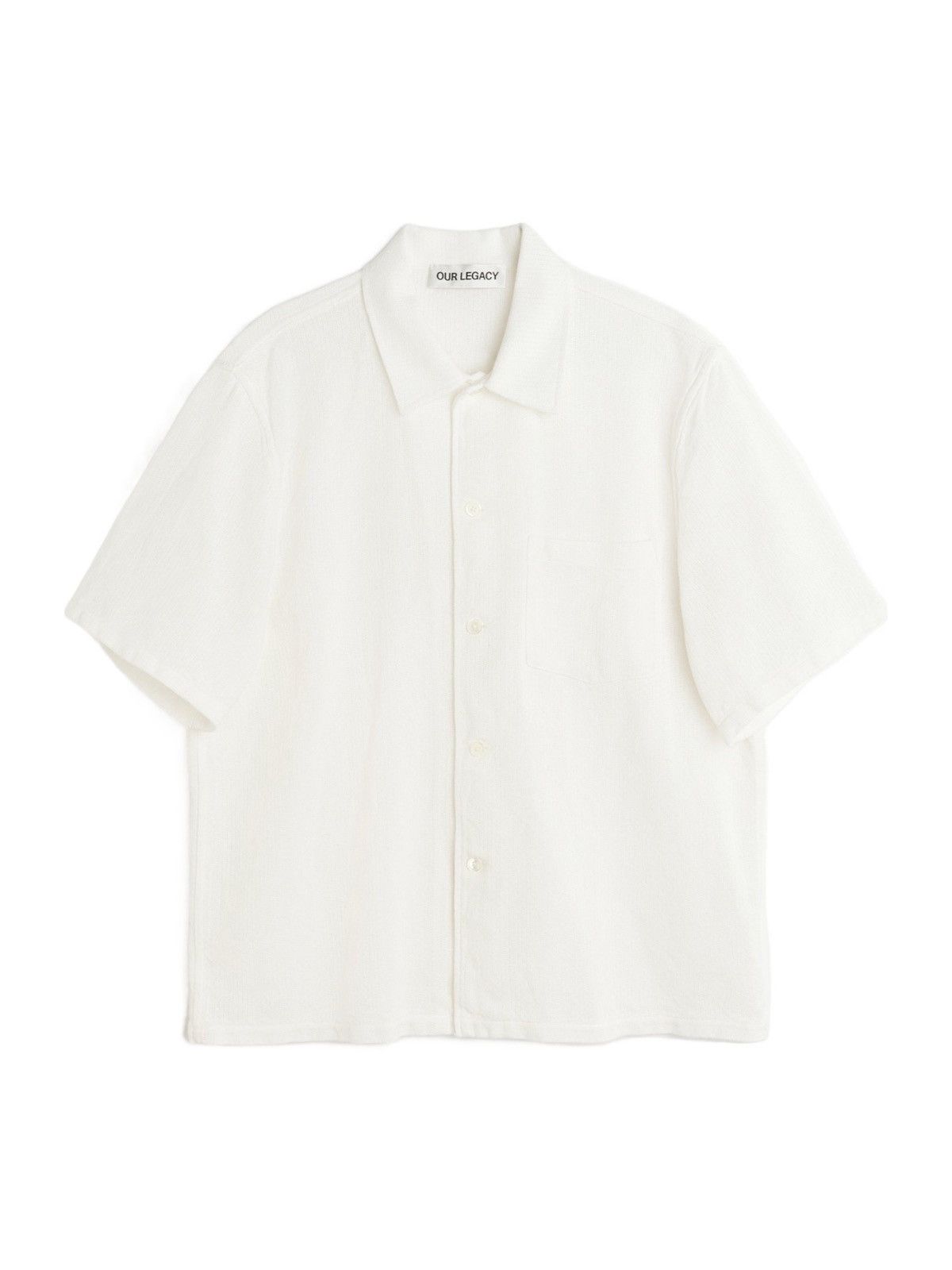 Our Legacy Our Legacy Box Shirt Shortsleeve White Crochet Weave Size US S / EU 44-46 / 1 - 1 Thumbnail