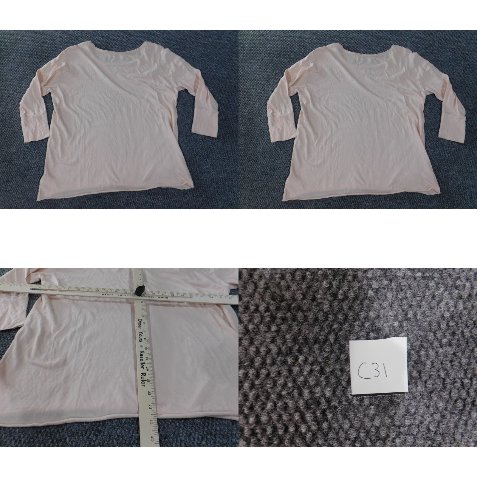 Lucky Brand Lucky Brand Blouse Shirt Womens M Pink Floral Knit Cotton Casual Long Sleeve Round Neck Stretch Vintage No Size M / US 6-8 / IT 42-44 - 8 Thumbnail