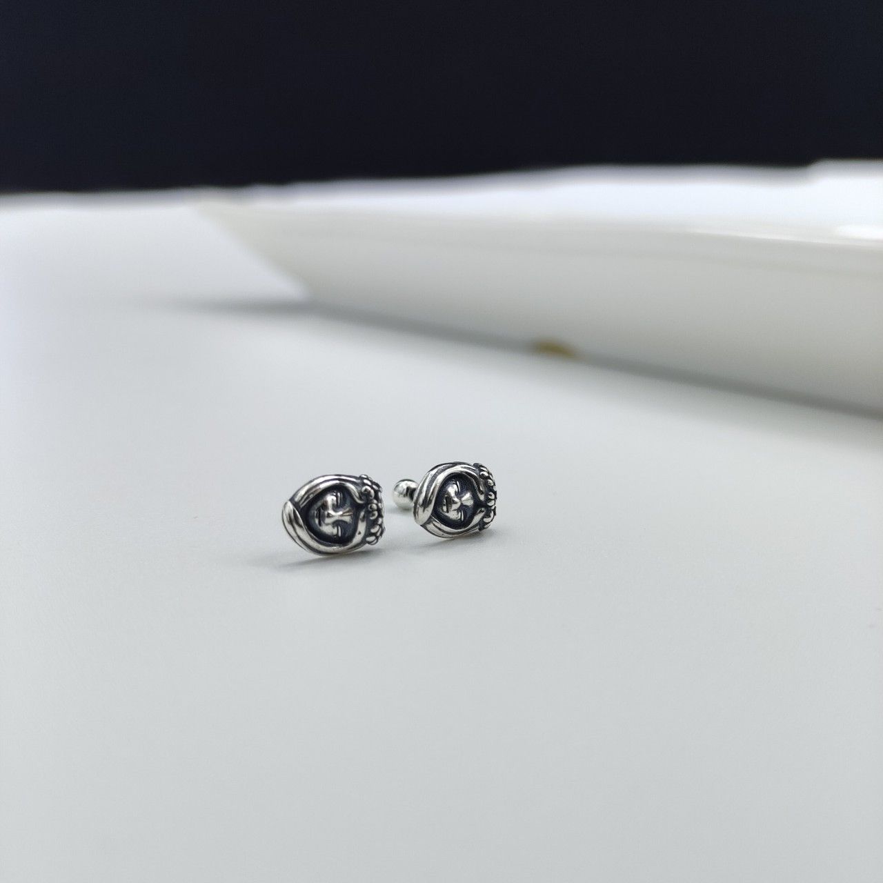 Jewelry Beauty Retro Earrings One Pairs Chrome Jewelry Size ONE SIZE - 4 Thumbnail