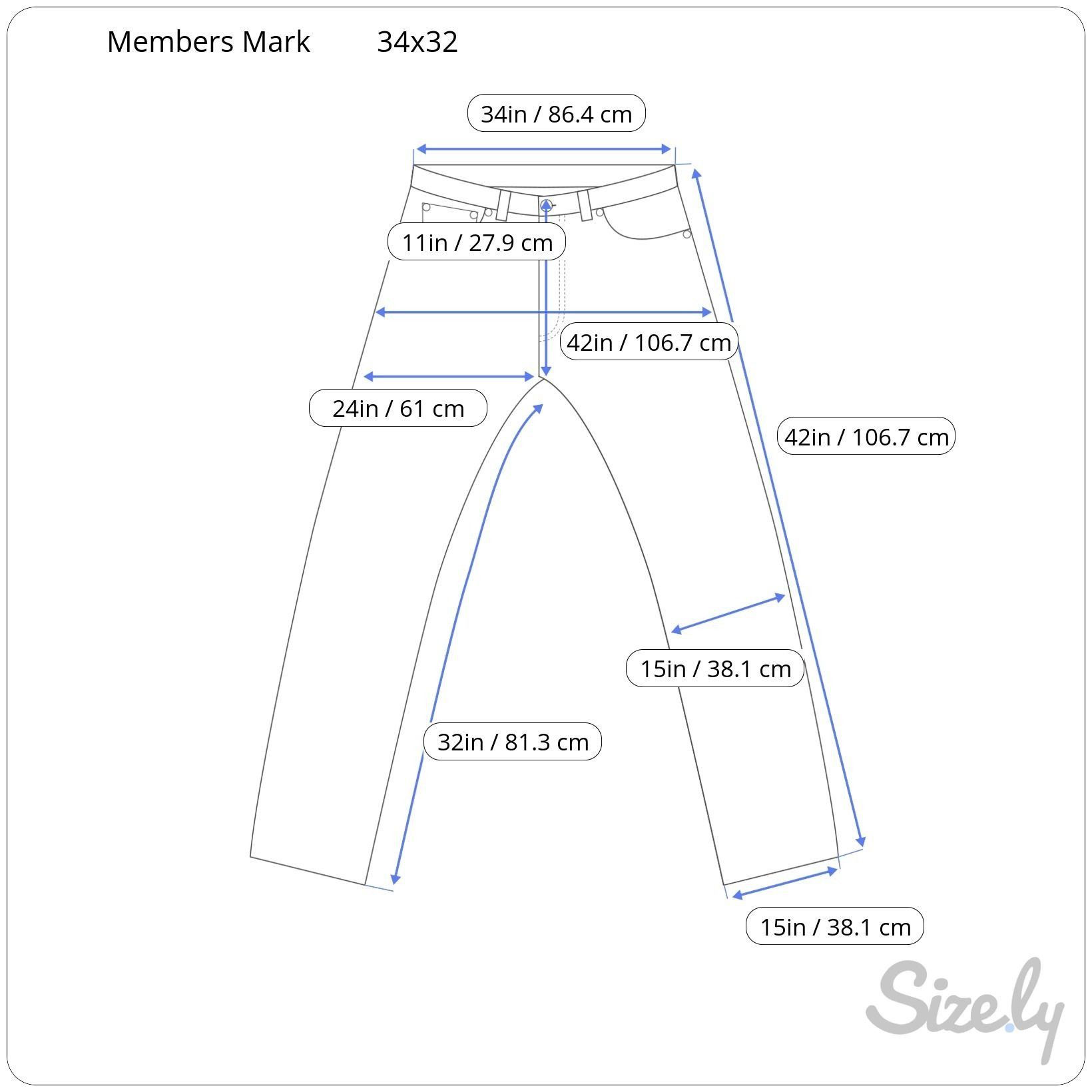 Other Members Mark Mason Blue Straight Fit 5 Pocket Pant 34x32 Str Size US 34 / EU 50 - 2 Thumbnail
