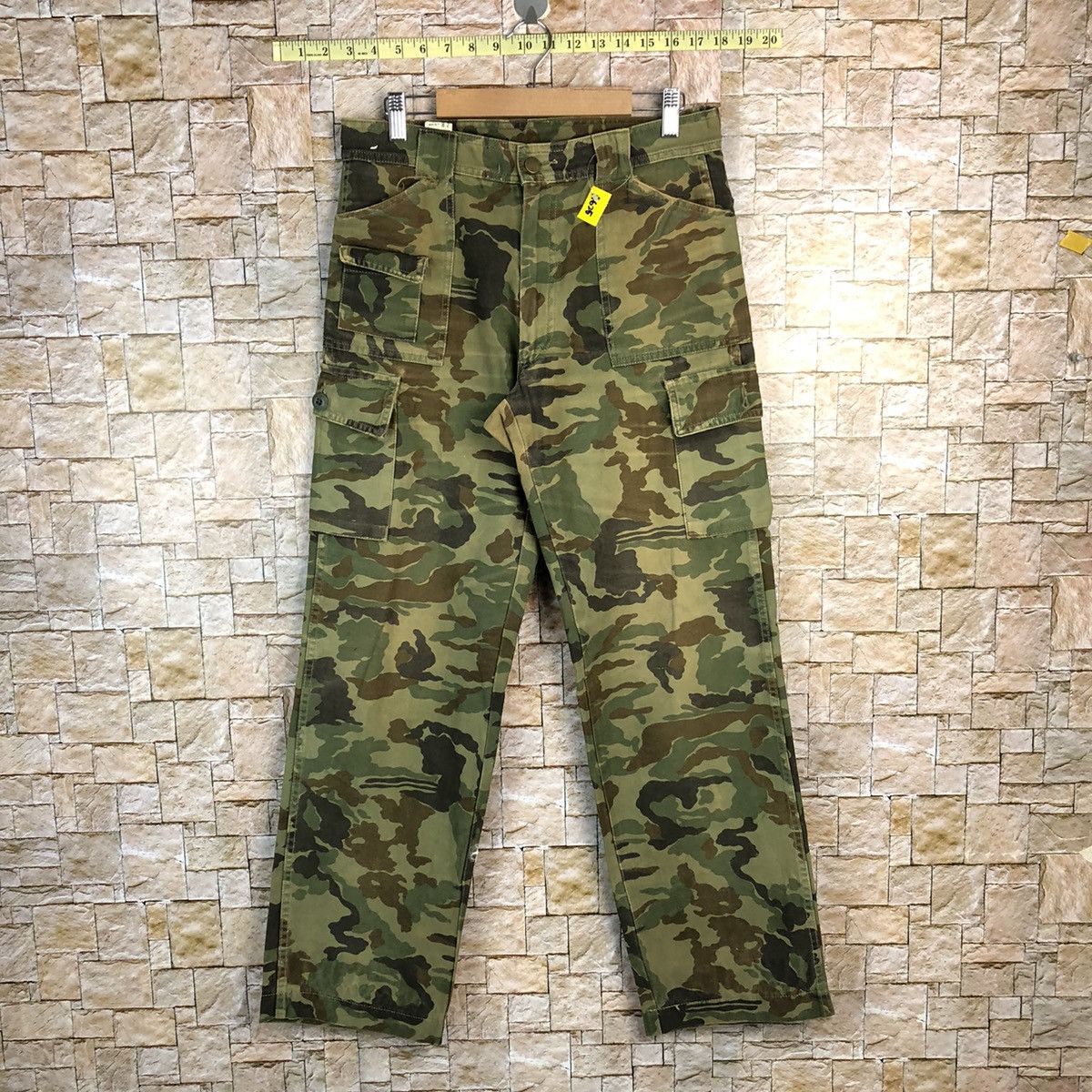 Even River Green Camo Cargo Multipocket Pants #A625