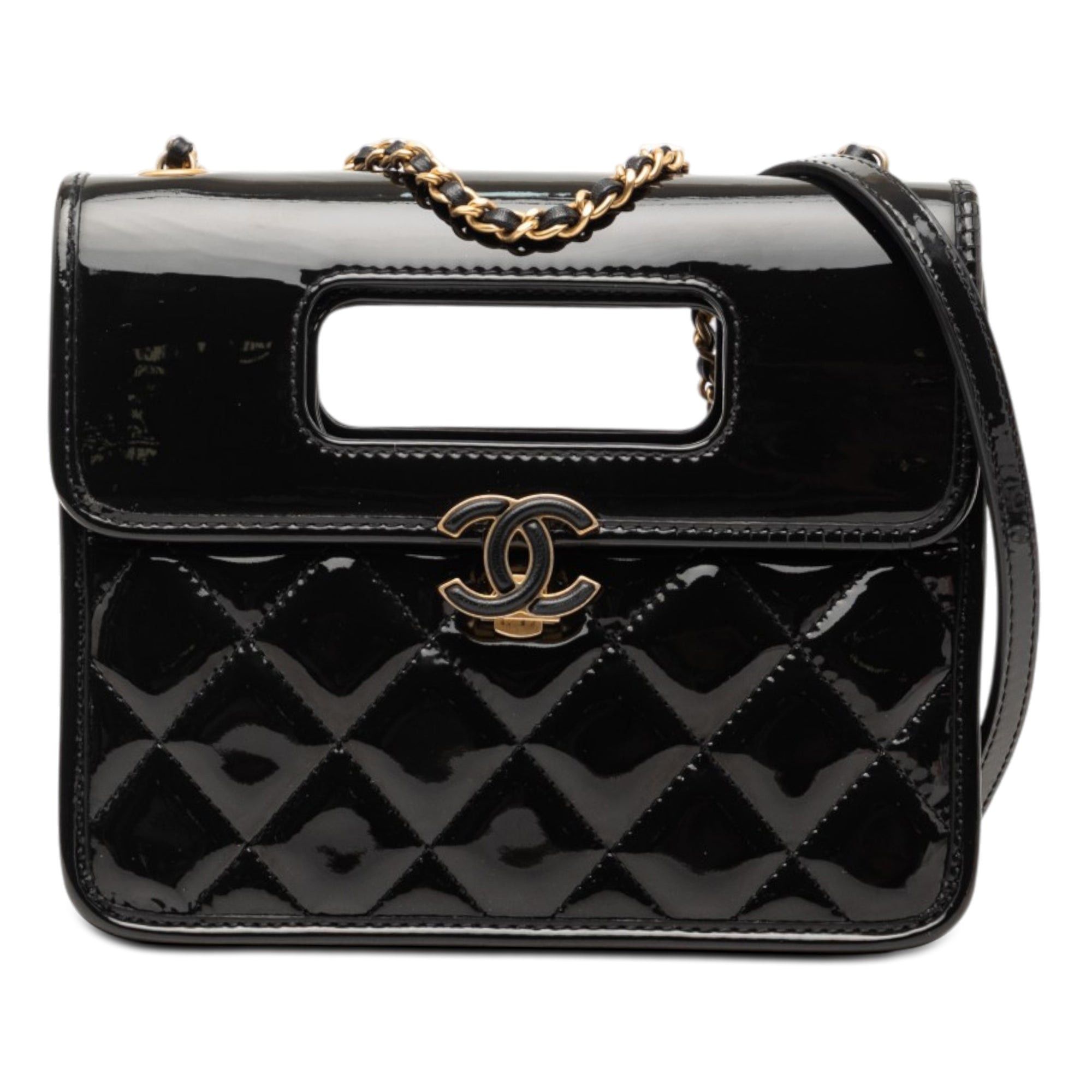 Chanel Mini Quilted Patent Graphic Catch Flap Size ONE SIZE - 1 Thumbnail
