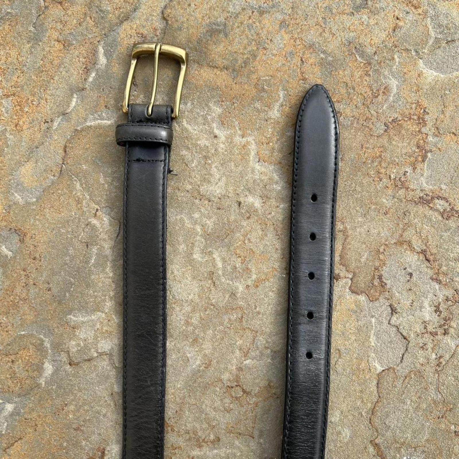 Vintage Vintage 90s Very Dark Olive Brown Belt Made in USA Size ONE SIZE - 2 Thumbnail