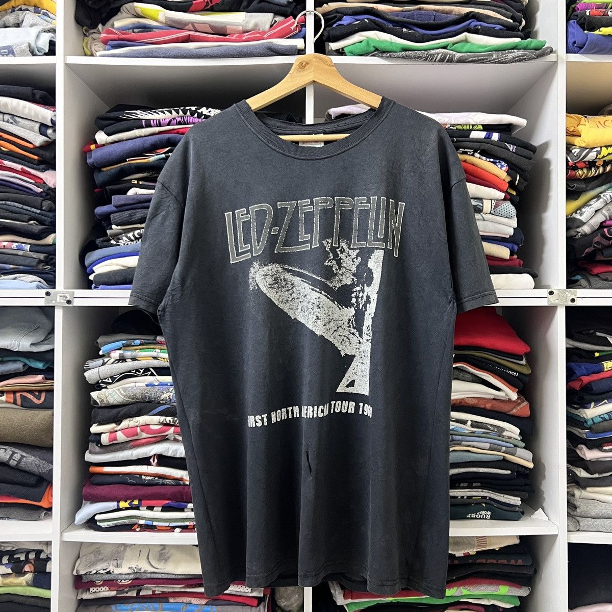Band Tees × Vintage VTG Y2K LED ZEPPELIN FIRST NORTH AMERICAN TOUR TEE Size US L / EU 52-54 / 3 - 1 Thumbnail