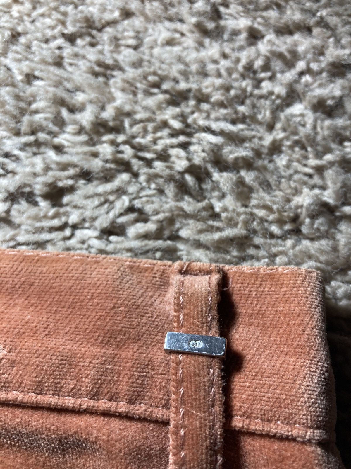 Dior AW05 Dior Velvet Peach Semi Flare Jeans Skinny 2005 Hedi Size US 27 - 19 Thumbnail