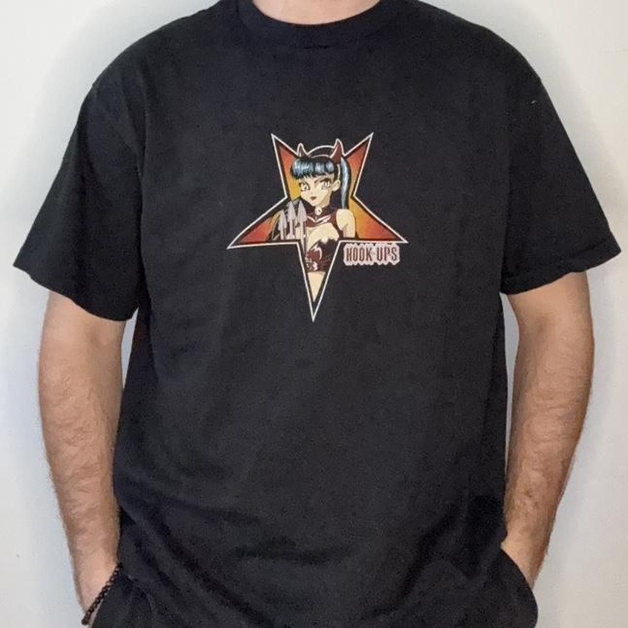 Hook-Ups Vintage Hook Ups Grail Faded 90s Devil Girl Anime Star Tee Size US XL / EU 56 / 4 - 1 Thumbnail