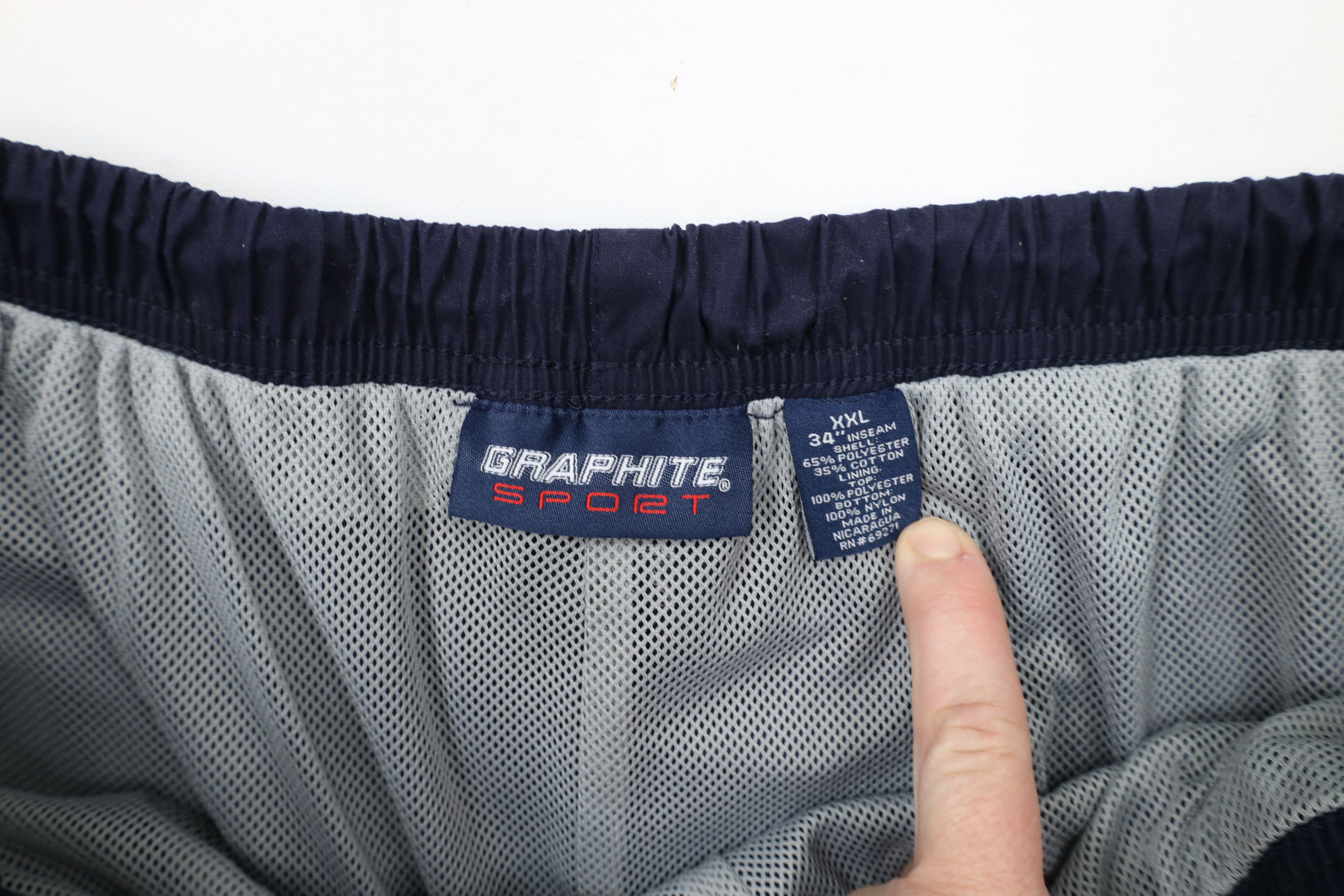 Vintage Vintage 90s Y2K Streetwear Lined Striped Wide Leg Pants Blue Size US 40 / EU 56 - 9 Thumbnail