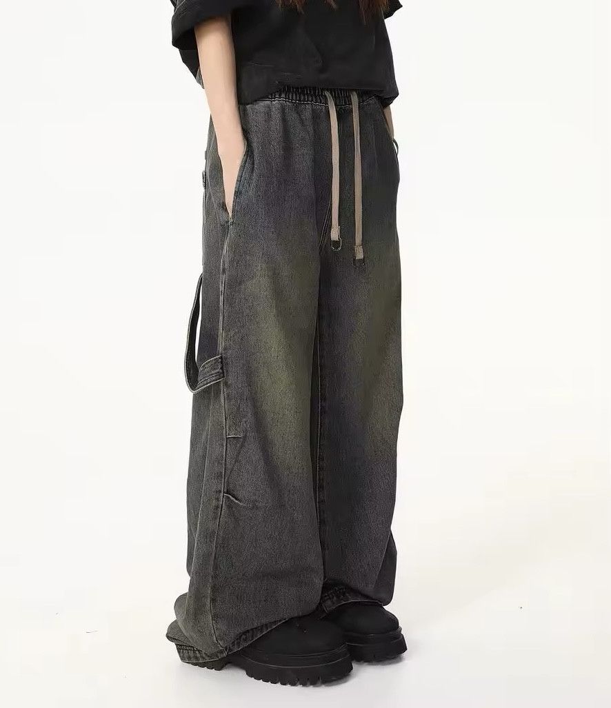 Japanese Brand × Jean Hiphop elastic waist straight leg jeans Size US 30 / EU 46 - 2 Thumbnail