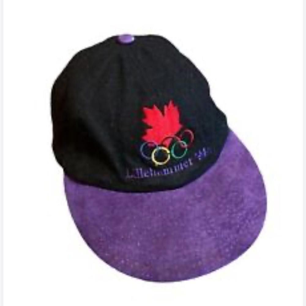 Designer Lillehammer '94 Canada Olympics Hat - Black and Purple Size ONE SIZE - 2 Thumbnail