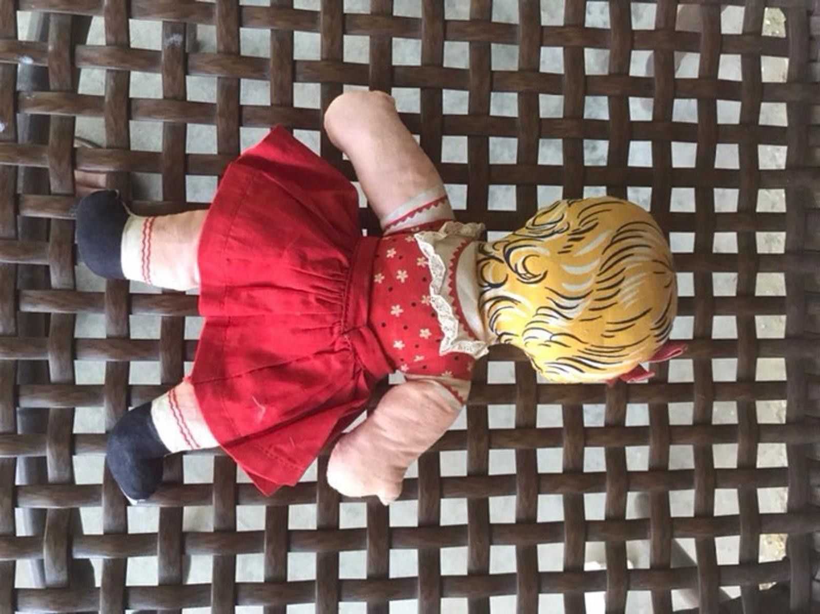 Other Vintage Printed Fabric Stuffed Doll ~ So Sweet! Size ONE SIZE - 3 Thumbnail