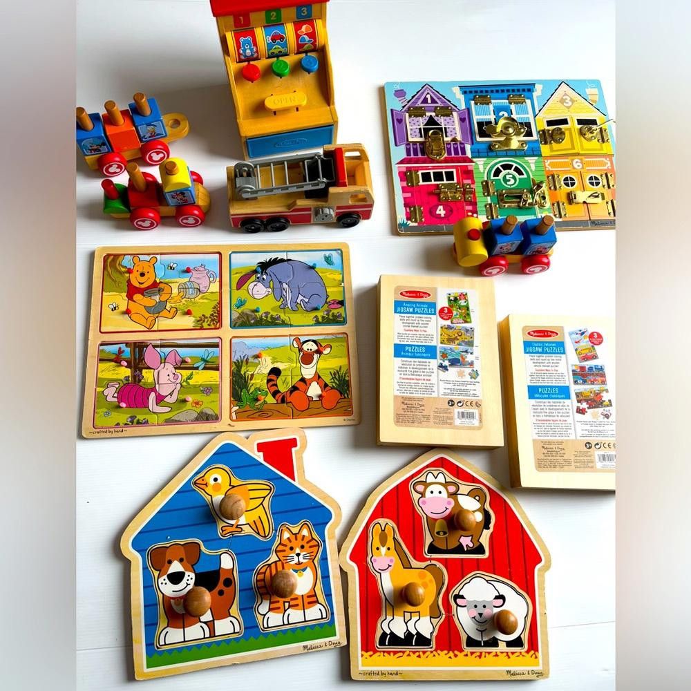 Designer Melissa & Doug Wooden Toy Lot Size ONE SIZE - 1 Thumbnail