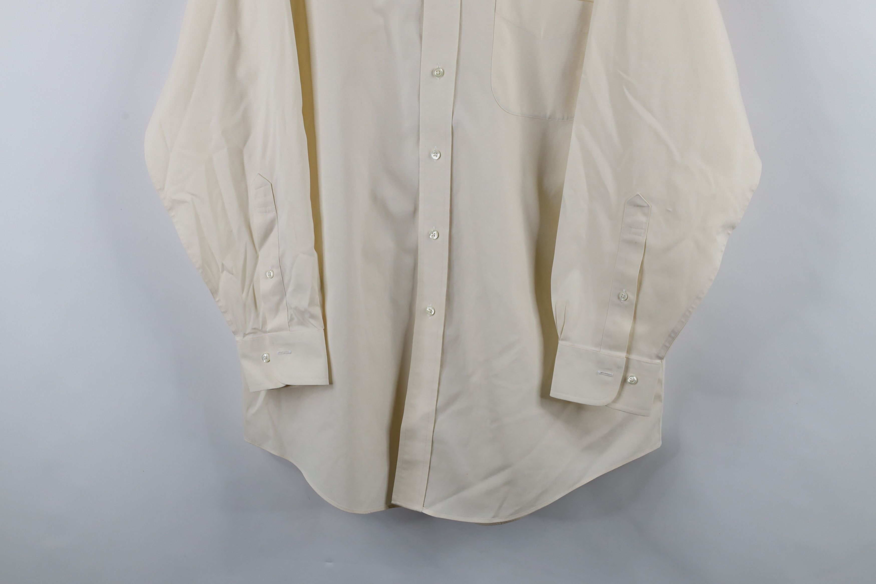 Brooks Brothers × Vintage Vintage 90s Brooks Brothers Cotton Button Down Shirt Beige Size US M / EU 48-50 / 2 - 3 Thumbnail