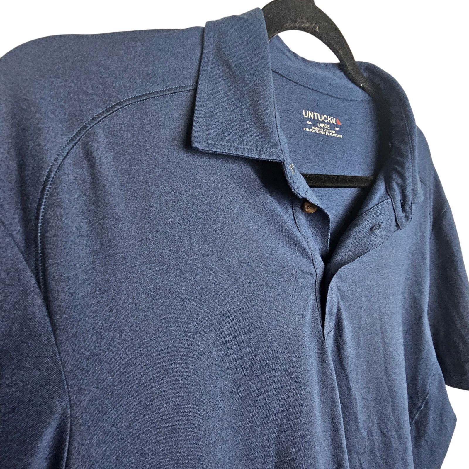UNTUCKit Untuckit Mens Polo Shirt Business Casual Preppy Sz L Stretch Size US L / EU 52-54 / 3 - 5 Thumbnail