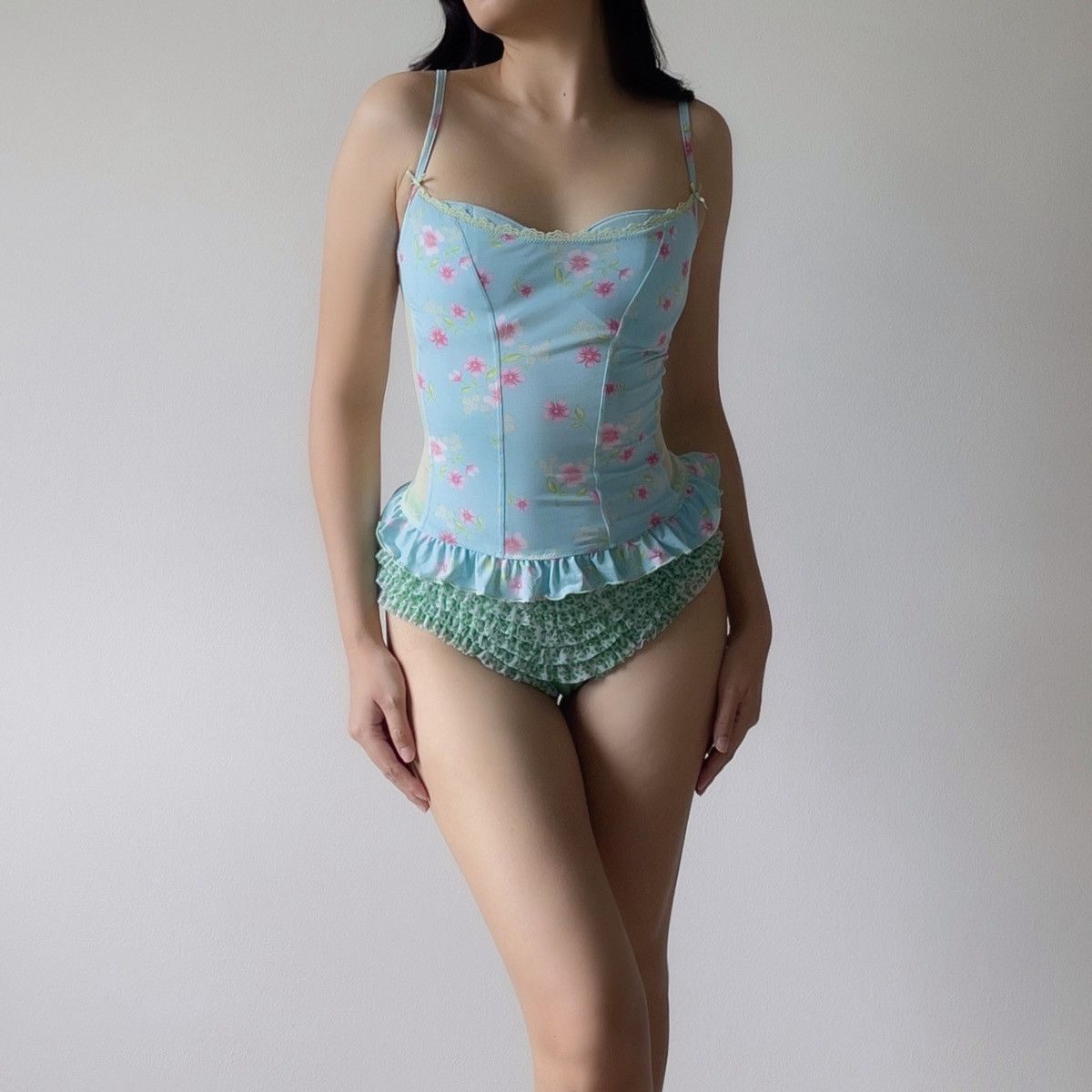 Victoria's Secret Victoria’s Secret Blue Floral Bustier (34C/32D) Size M / US 6-8 / IT 42-44 - 6 Thumbnail