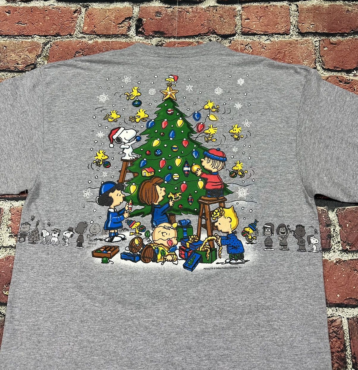 Peanuts Vintage Peanuts Snoopy Woodstock X-Mas T Shirt Santa Cartoon Size US L / EU 52-54 / 3 - 4 Thumbnail