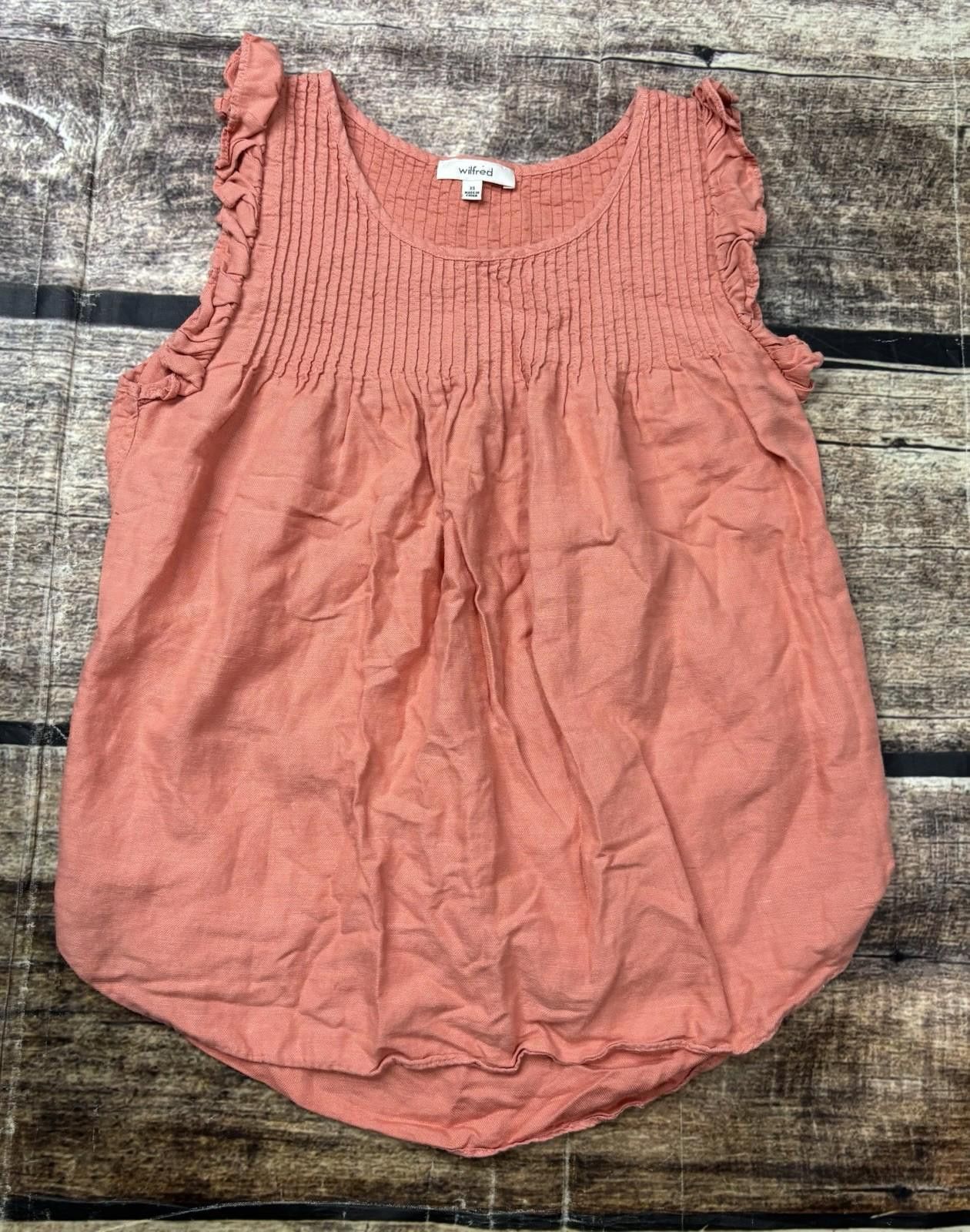 Other Aritzia Wilfred Top Womens XS Sleeveless Ruffle Linen Size XS / US 0-2 / IT 36-38 - 1 Thumbnail