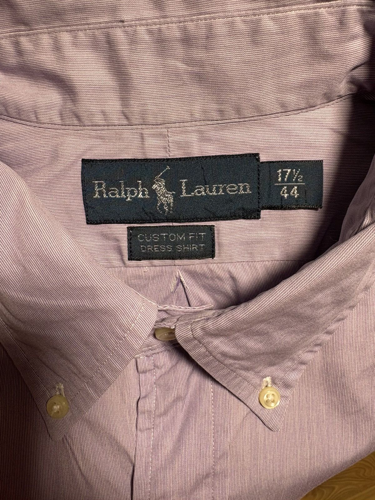 Polo Ralph Lauren Polo Ralph Lauren Fine Stripe Custom Fit Shirt Size 17.5/44 Size US M / EU 48-50 / 2 - 6 Thumbnail
