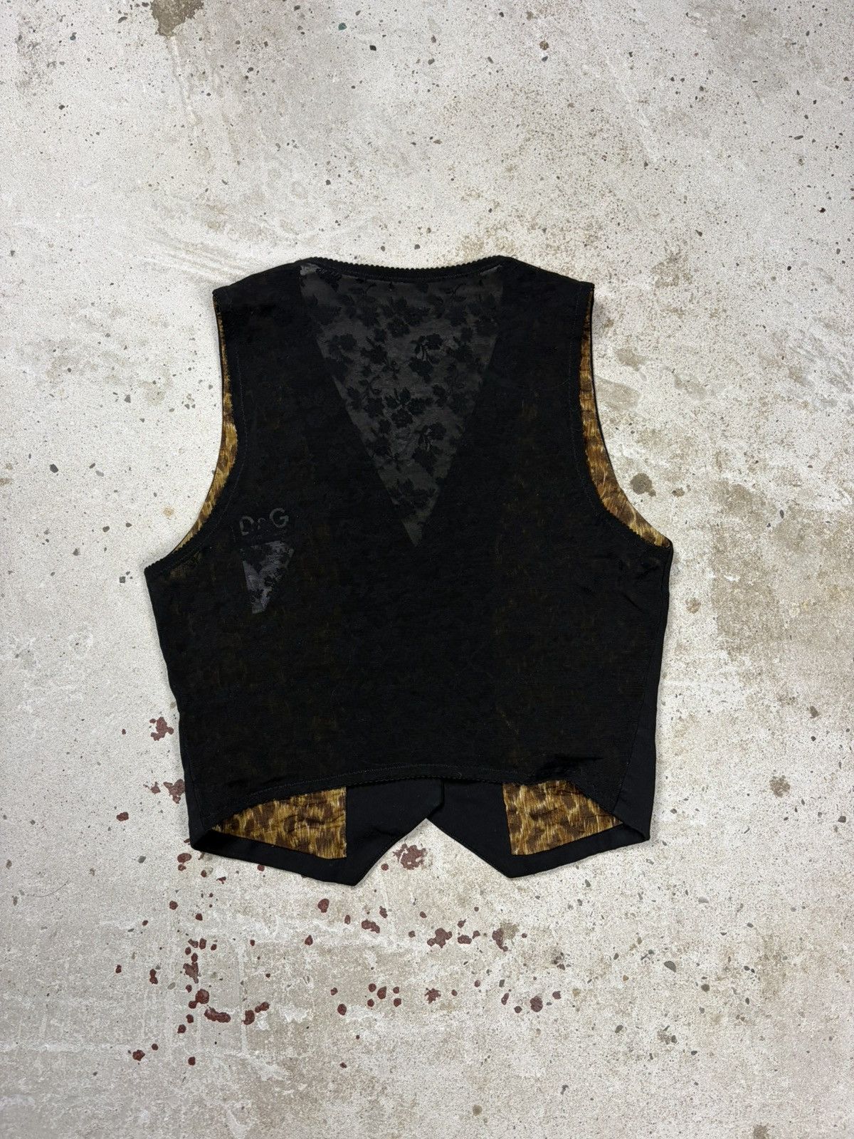 Dolce & Gabbana 2000s Dolce & Gabbana Black Viscose Lace Vest Sheer Size M / US 6-8 / IT 42-44 - 2 Thumbnail