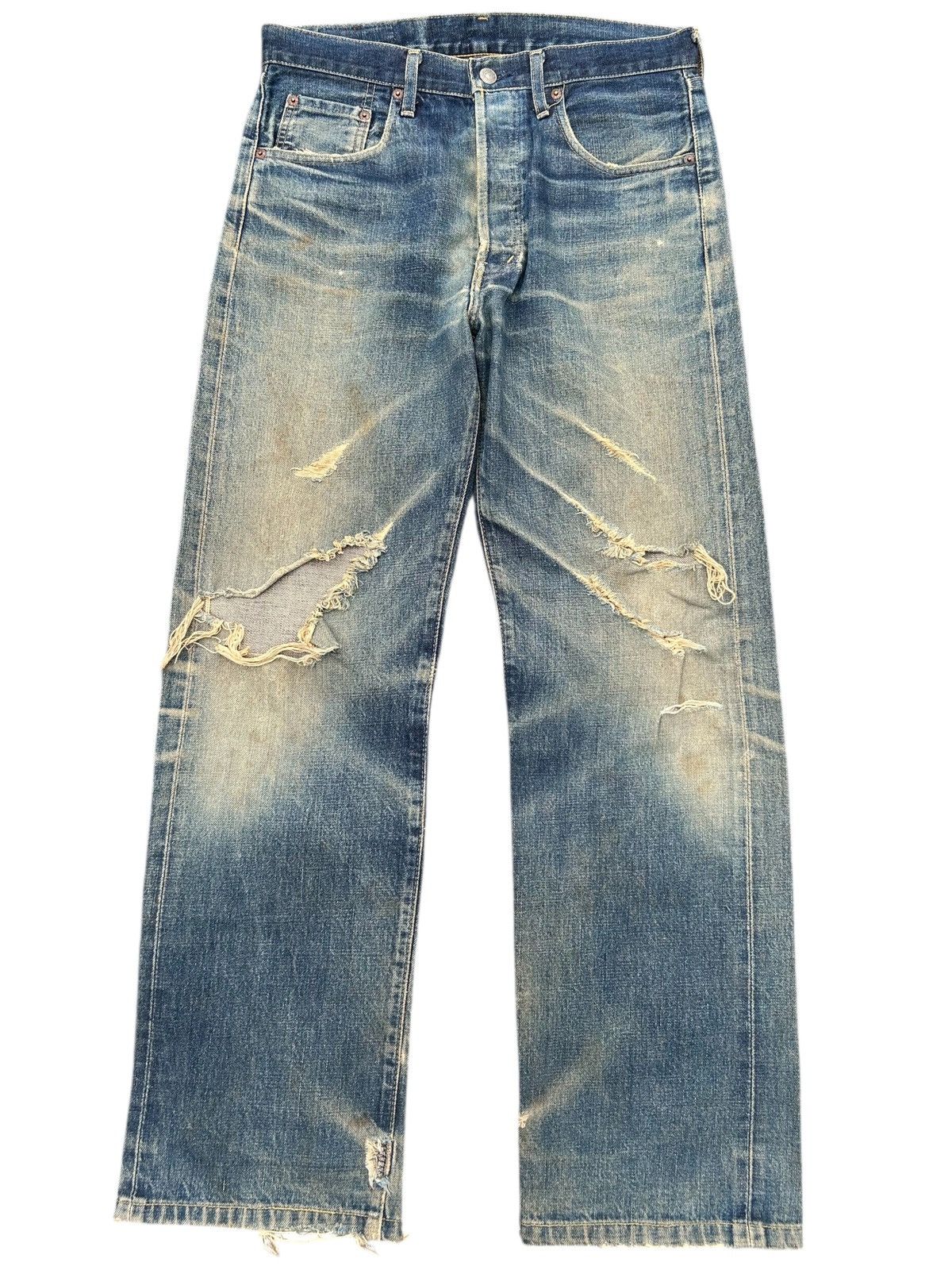Vintage Levis Big E Selvedge Distressed Denim Jeans