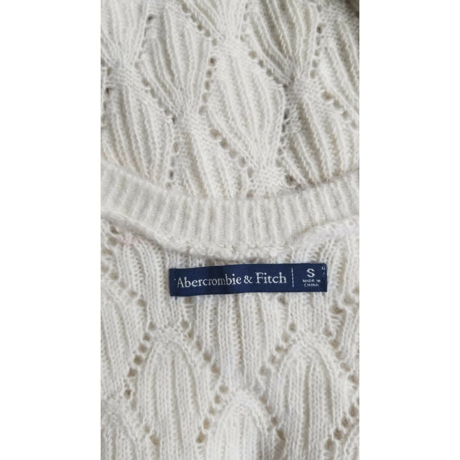 Abercrombie & Fitch Abercrombie and Fitch Sz S Women's knit sweater Cream Ivory Size S / US 4 / IT 40 - 4 Thumbnail