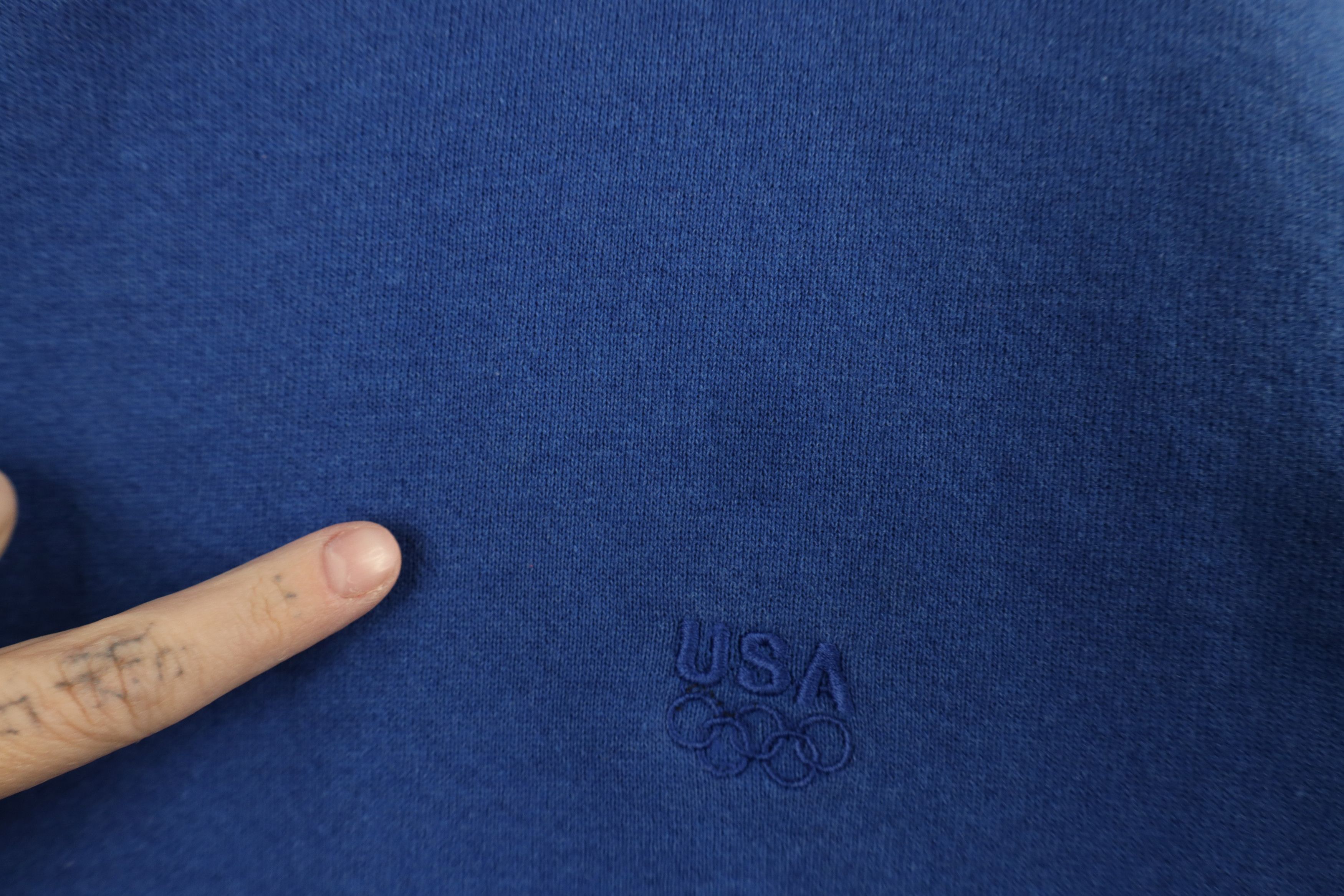 Vintage Vintage 90s USA Olympics Crewneck Sweatshirt Blue USA Size US L / EU 52-54 / 3 - 5 Thumbnail