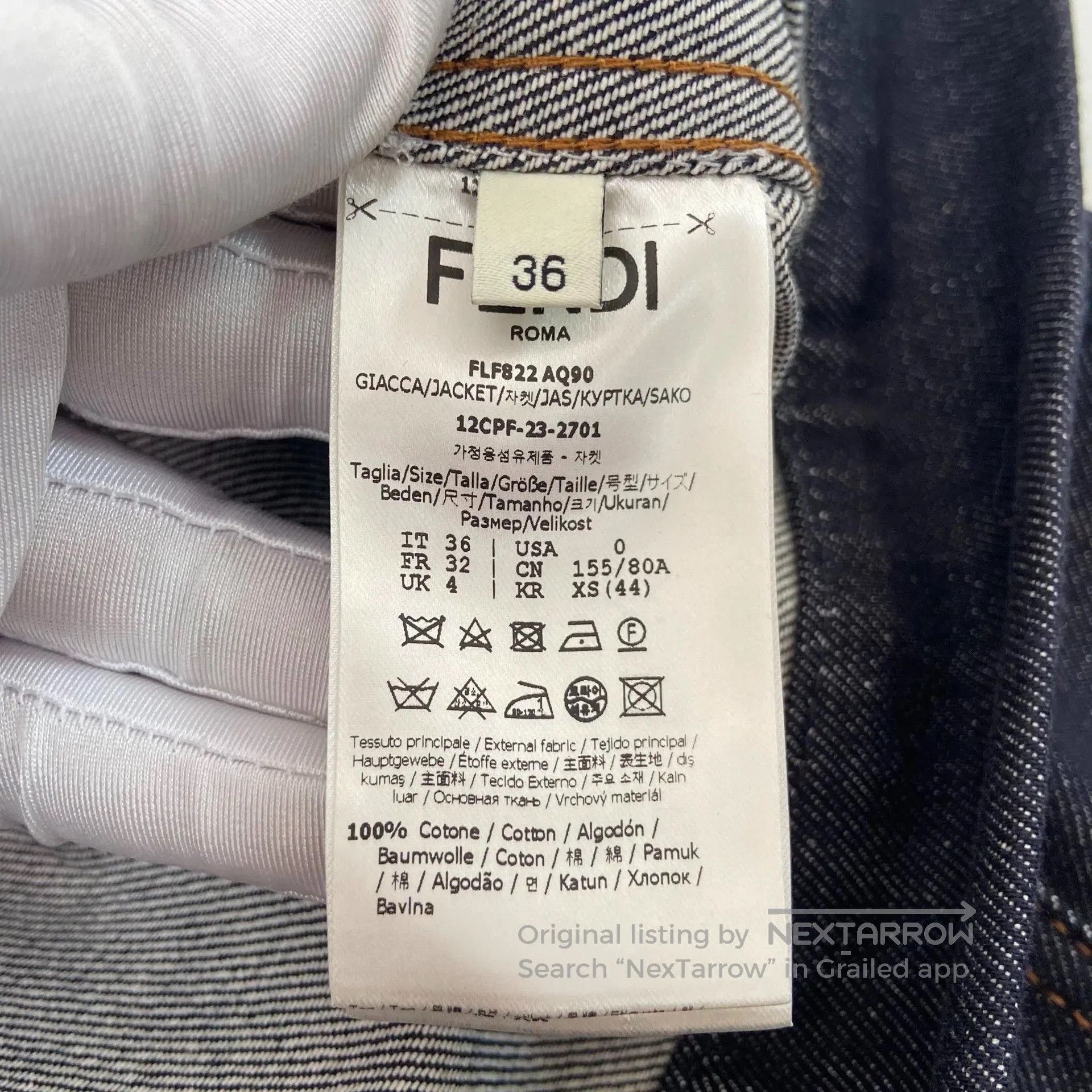 Fendi Fendi Dark Blue Denim Jacket. Size XS / US 0-2 / IT 36-38 - 8 Thumbnail
