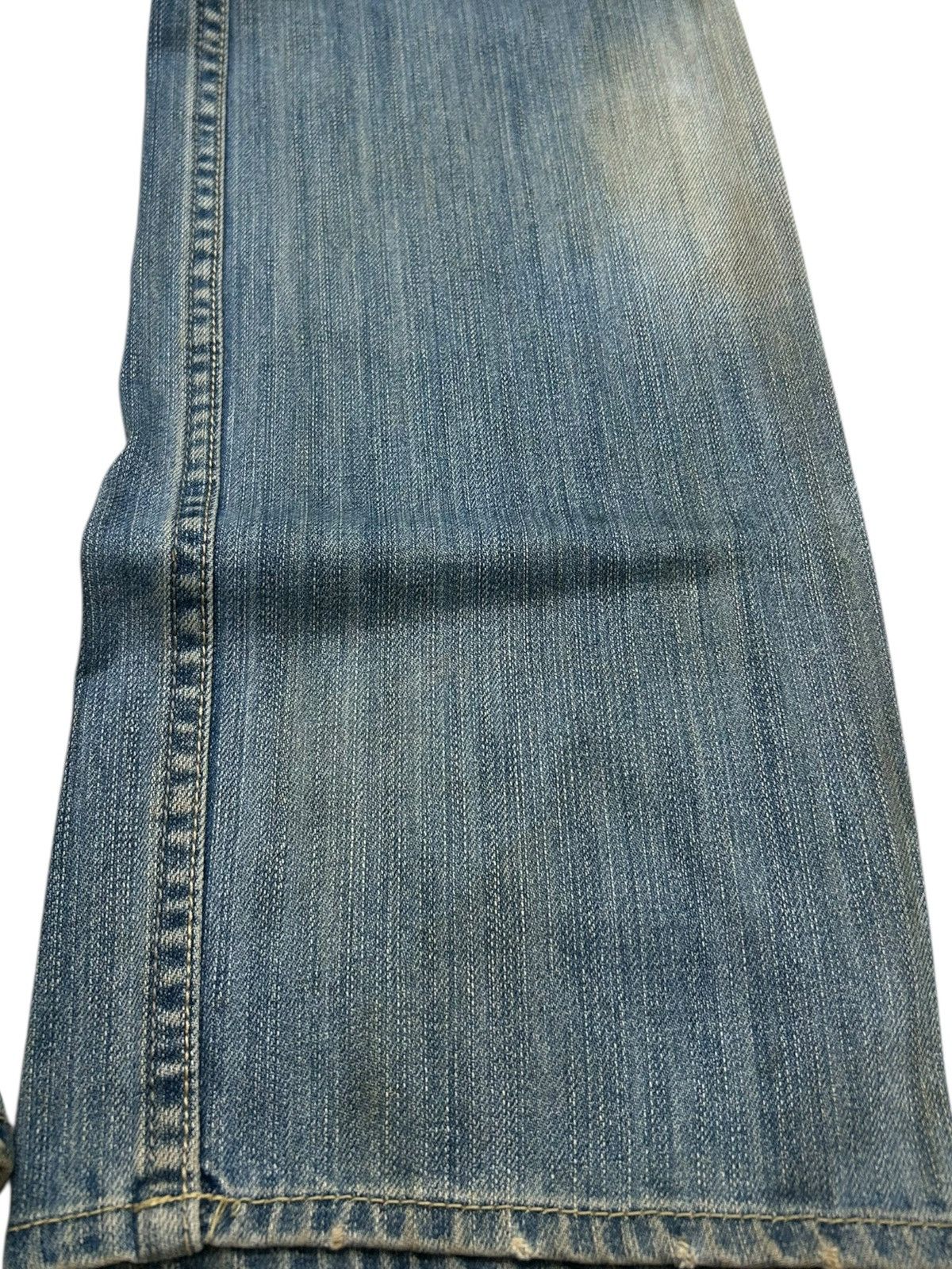 Le Grande Bleu (L.G.B.) Dominate Handcrafted Jean Japan Double Waist Dirty Distress Size US 31 - 14 Thumbnail