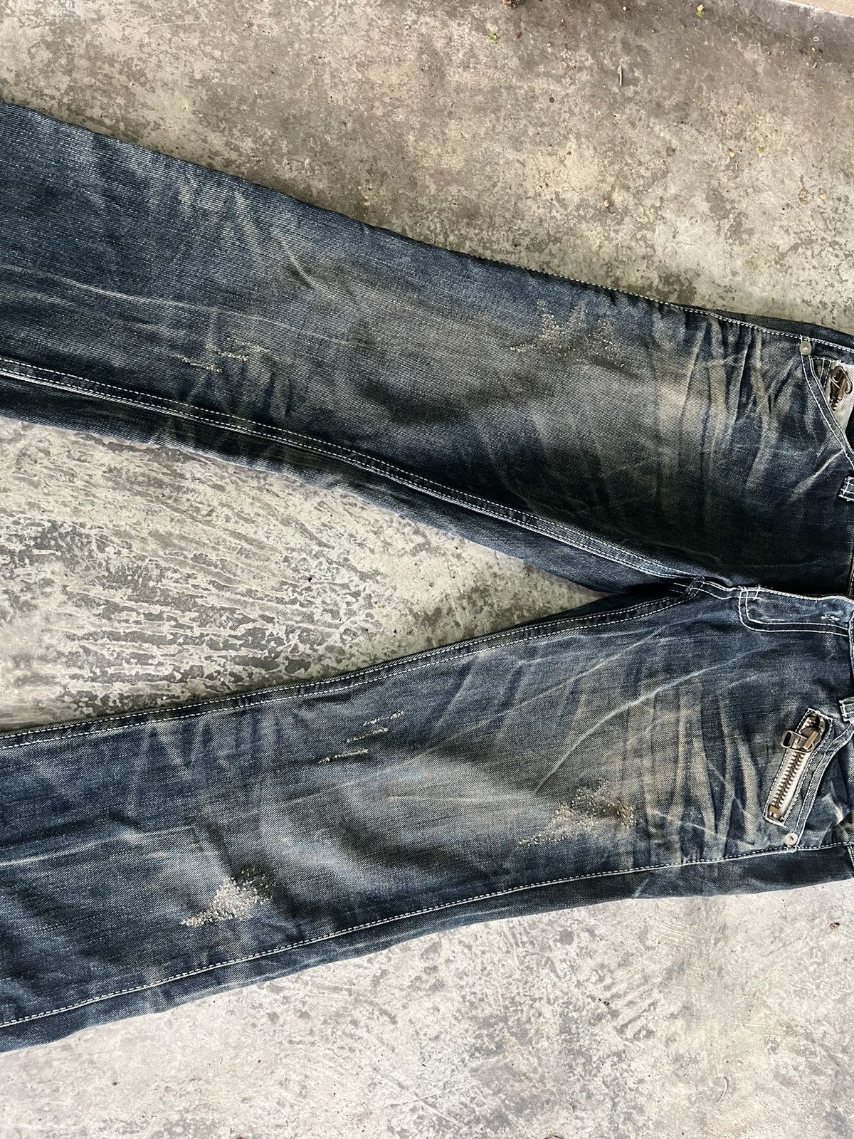 If Six Was Nine × Japanese Brand × Vintage Flare Mudwash Crazy Denim Size US 33 - 6 Thumbnail