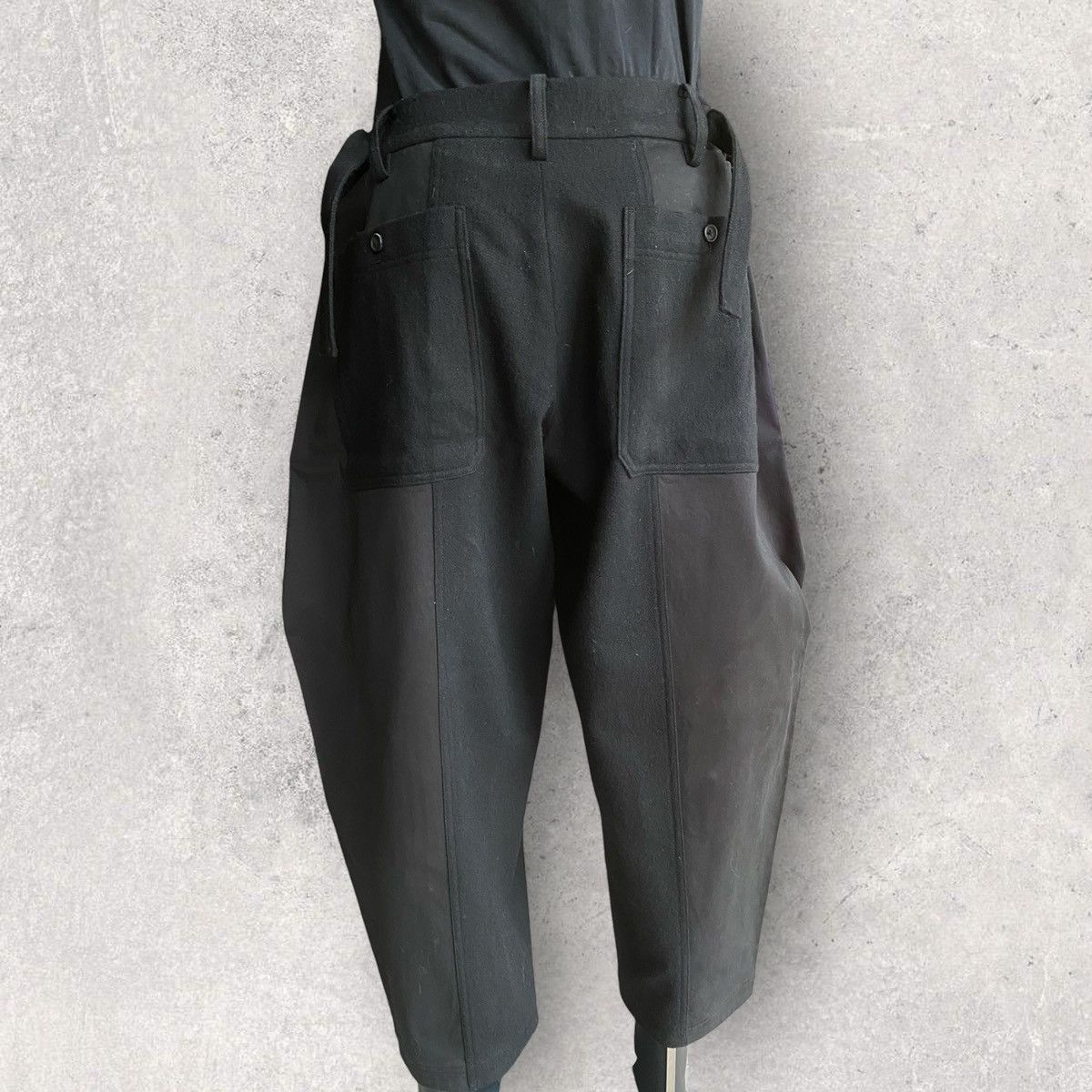 Yohji Yamamoto 1/10 Flannel Waist Adjustable vertical joint pants Size US 34 / EU 50 - 7 Thumbnail