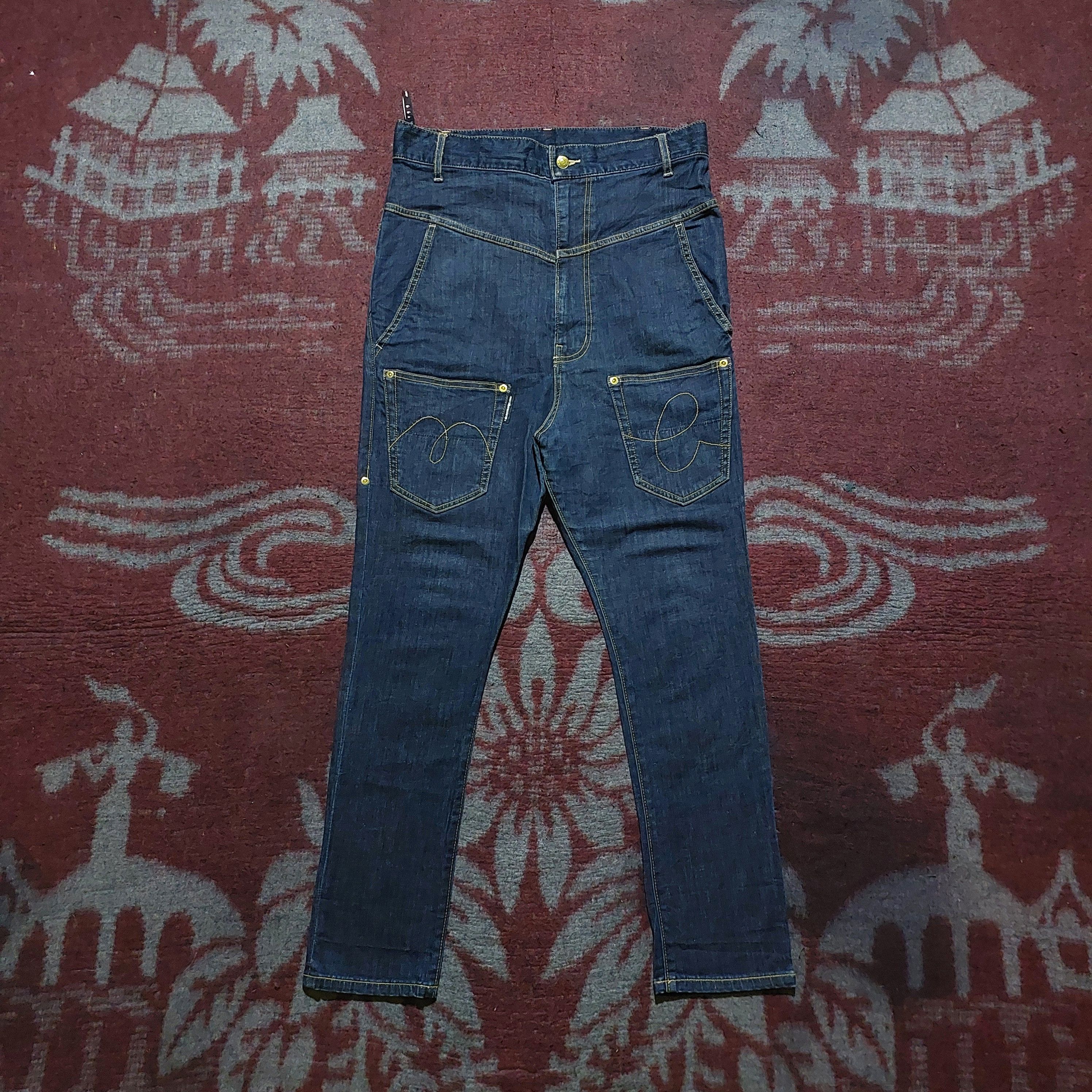 mercibeaucoup Mercibeaucoup Japan drop crotch front pocket denim jeans Size US 32 / EU 48 - 1 Thumbnail