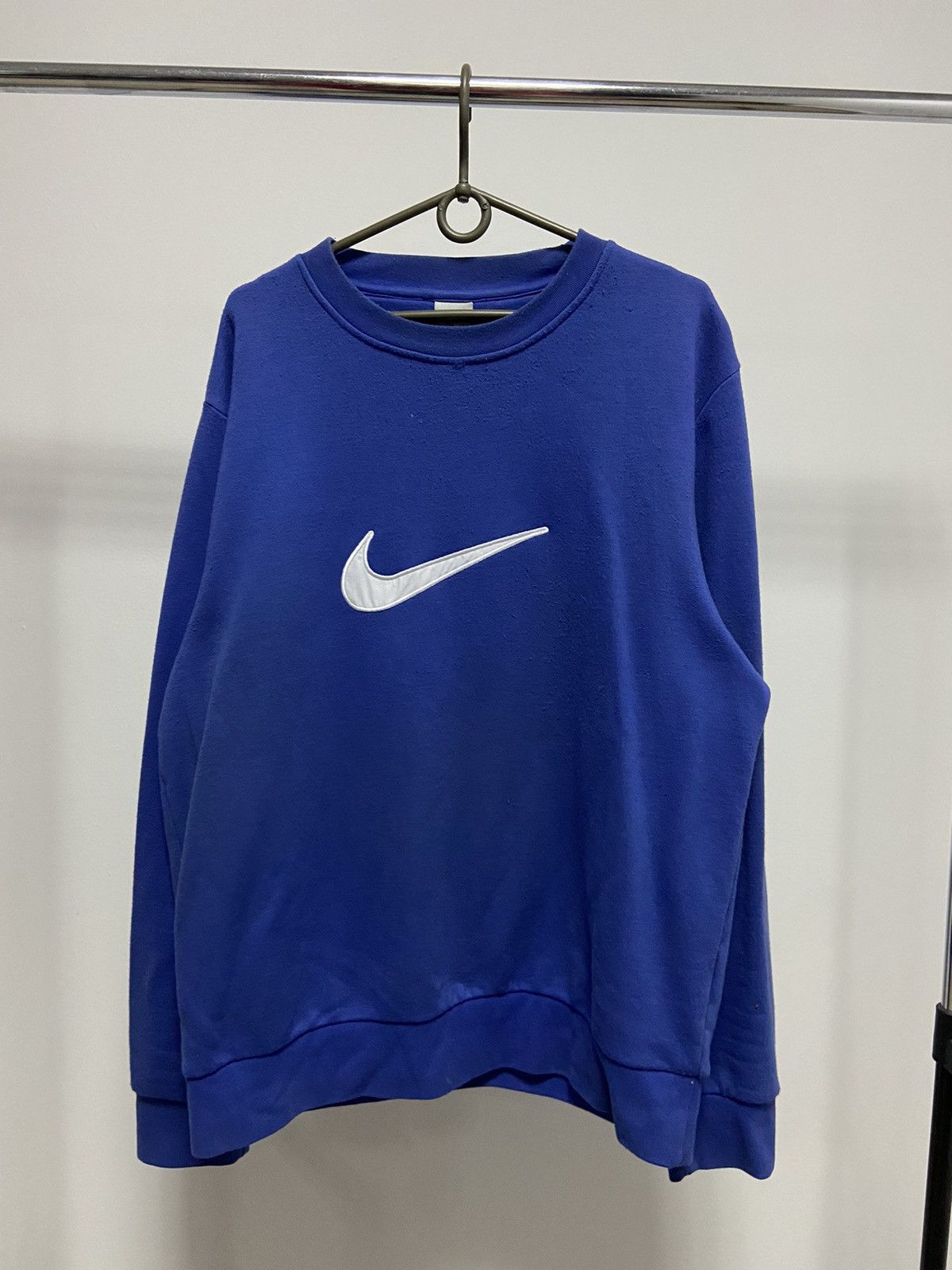 Nike × Vintage Nike Sweatshirt big swoosh Logo Vintage 90s Size US L / EU 52-54 / 3 - 1 Thumbnail