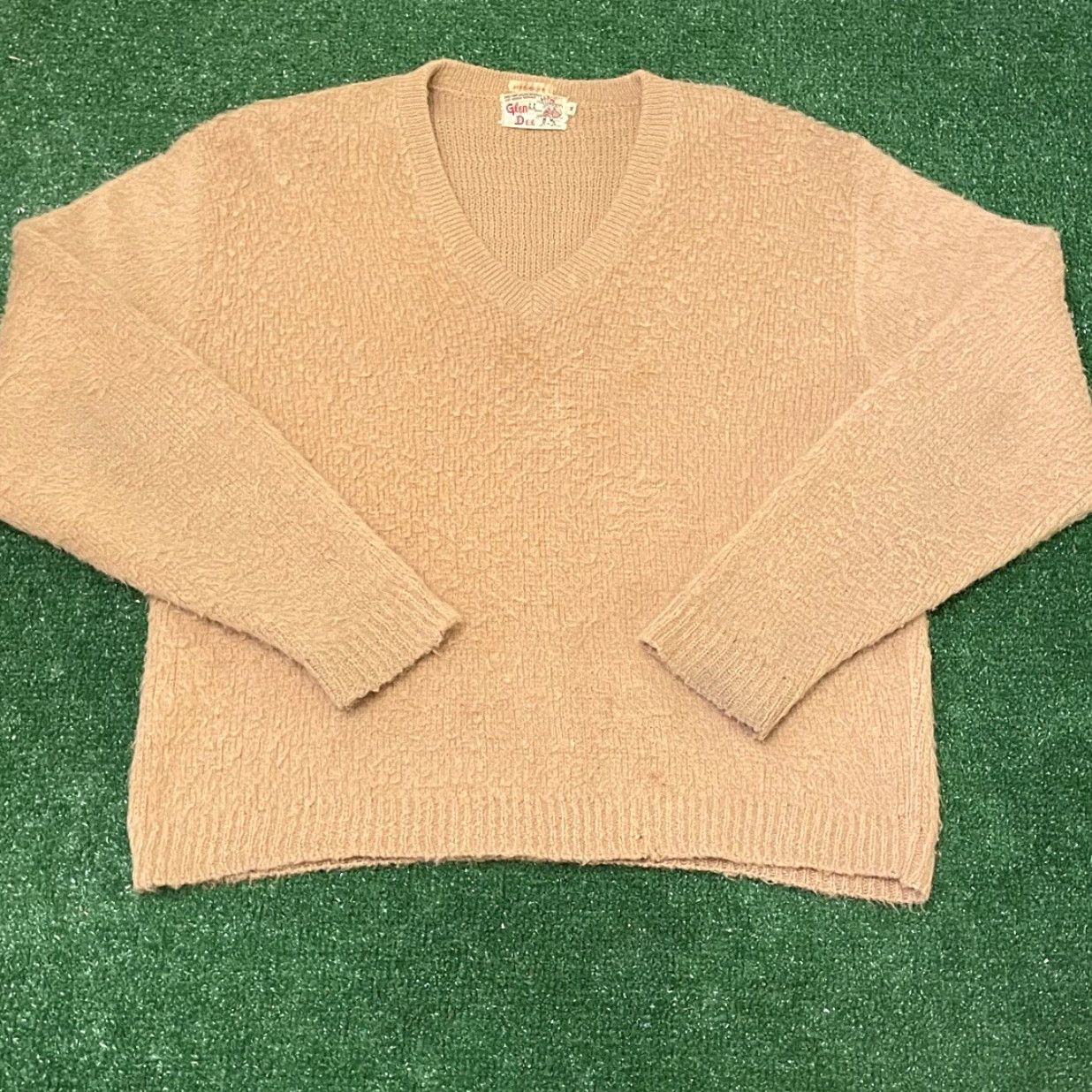 Vintage VINTAGE 60s Mohair Sweater Brown Tan V Neck Grunge Kurt Cobain Size M Glen Dee Mens Size US M / EU 48-50 / 2 - 5 Thumbnail