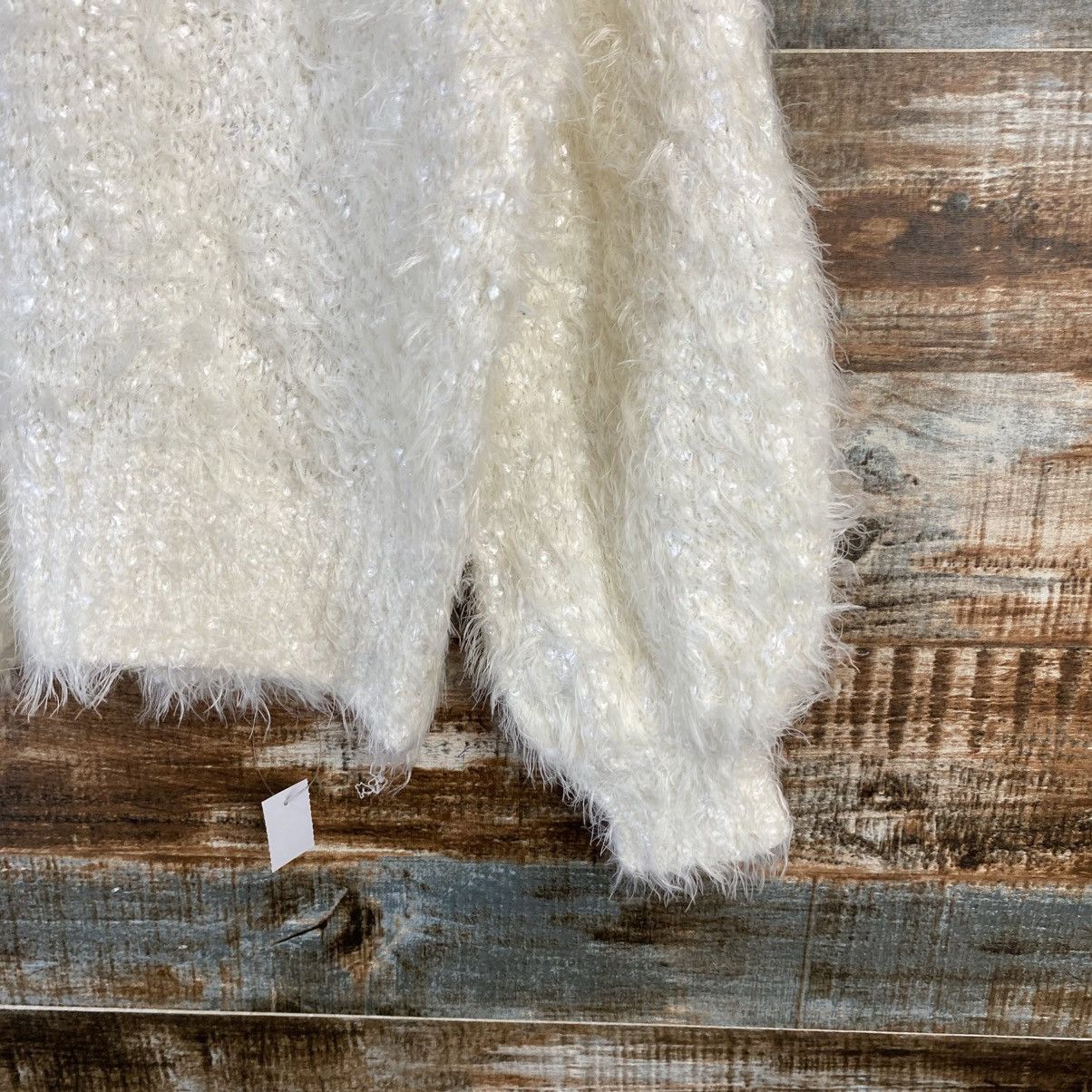 Homespun Knitwear DL Nice Claup White Mohair fur crochet Knitwear #C1102 Size S / US 4 / IT 40 - 8 Thumbnail