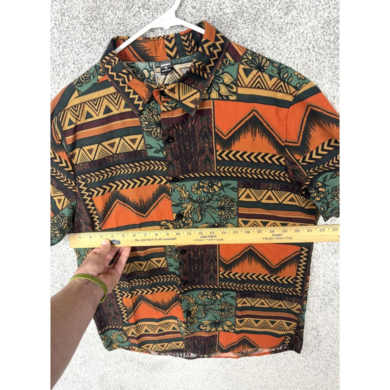 Folk Manfinity Shirt Men XL Southwest Tribal Boho Aztec Festival Folk Art Art To Wear Size US XL / EU 56 / 4 - 3 Thumbnail