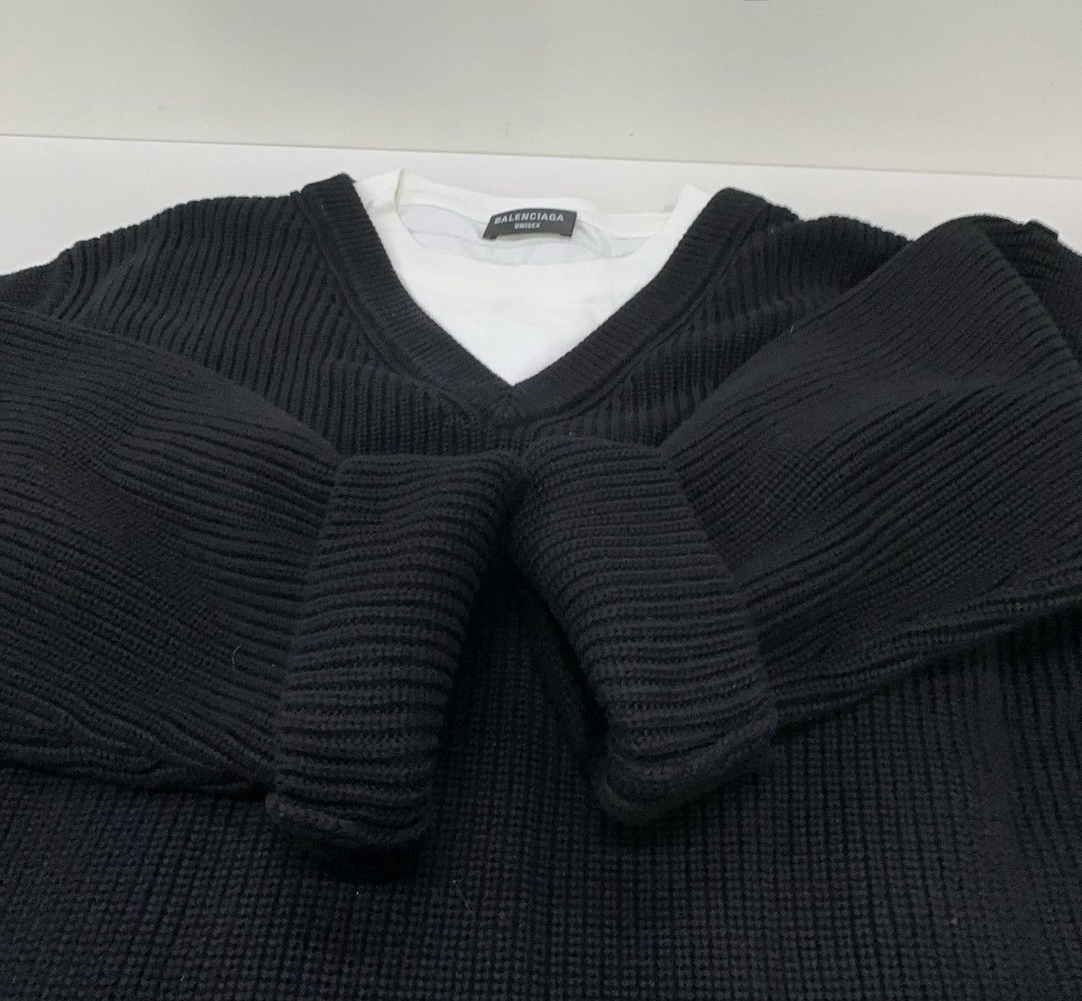 Balenciaga Balenciaga FW21 Layered V-Neck Jumper Size US S / EU 44-46 / 1 - 8 Thumbnail