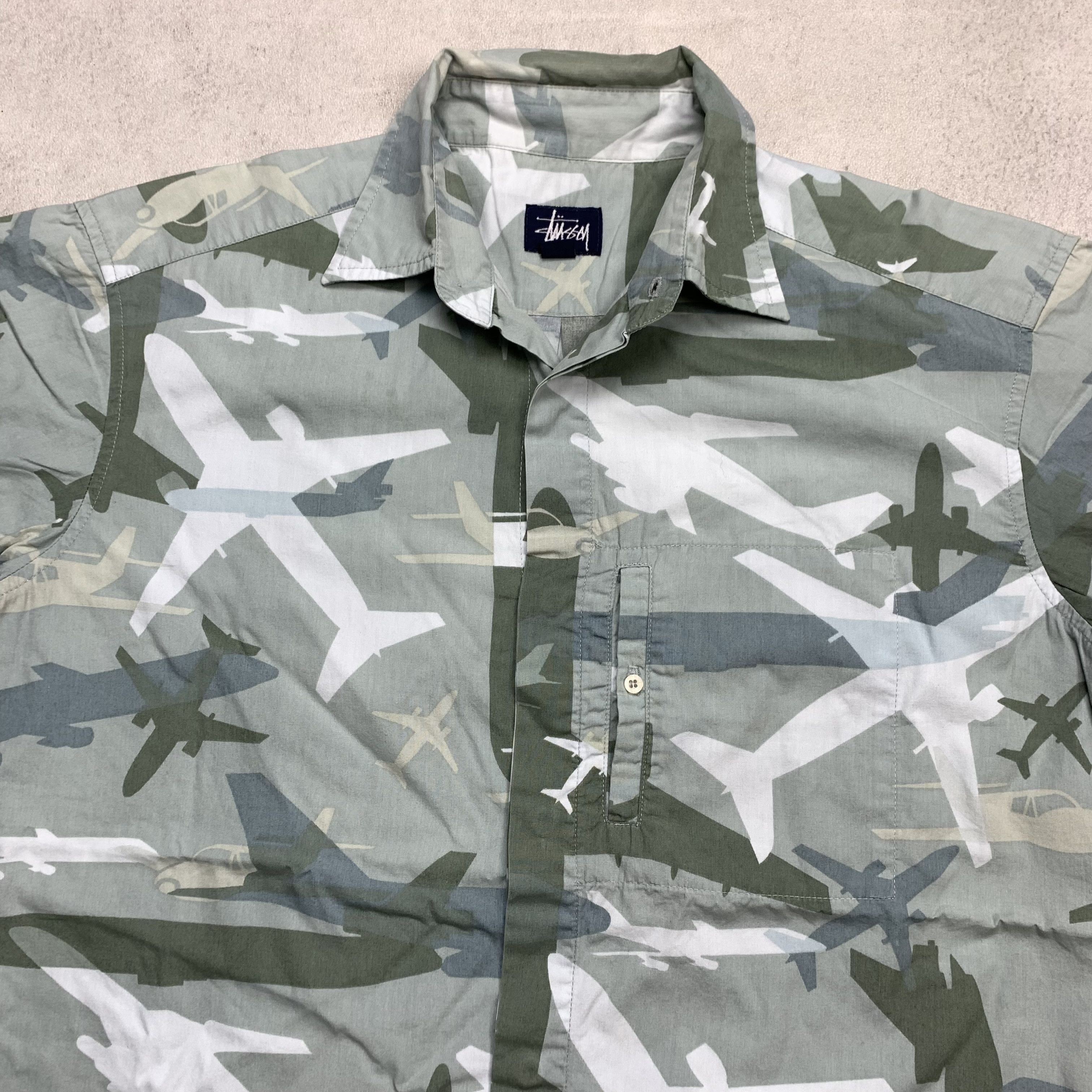 Stussy Stussy Plane Over Print Button Up Shirt Size US M / EU 48-50 / 2 - 3 Thumbnail