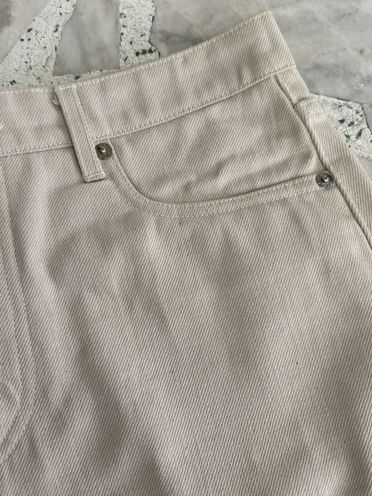 A.P.C. A.P.C Vintage Midi White Skirt Size 30" / US 8 / IT 44 - 6 Thumbnail