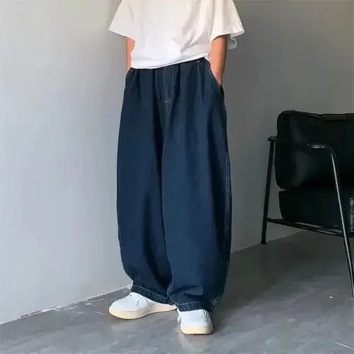 Japanese Brand Cargo pants wide legs baggy jeans Korean loose straight y2k Size US 32 / EU 48 - 1 Thumbnail