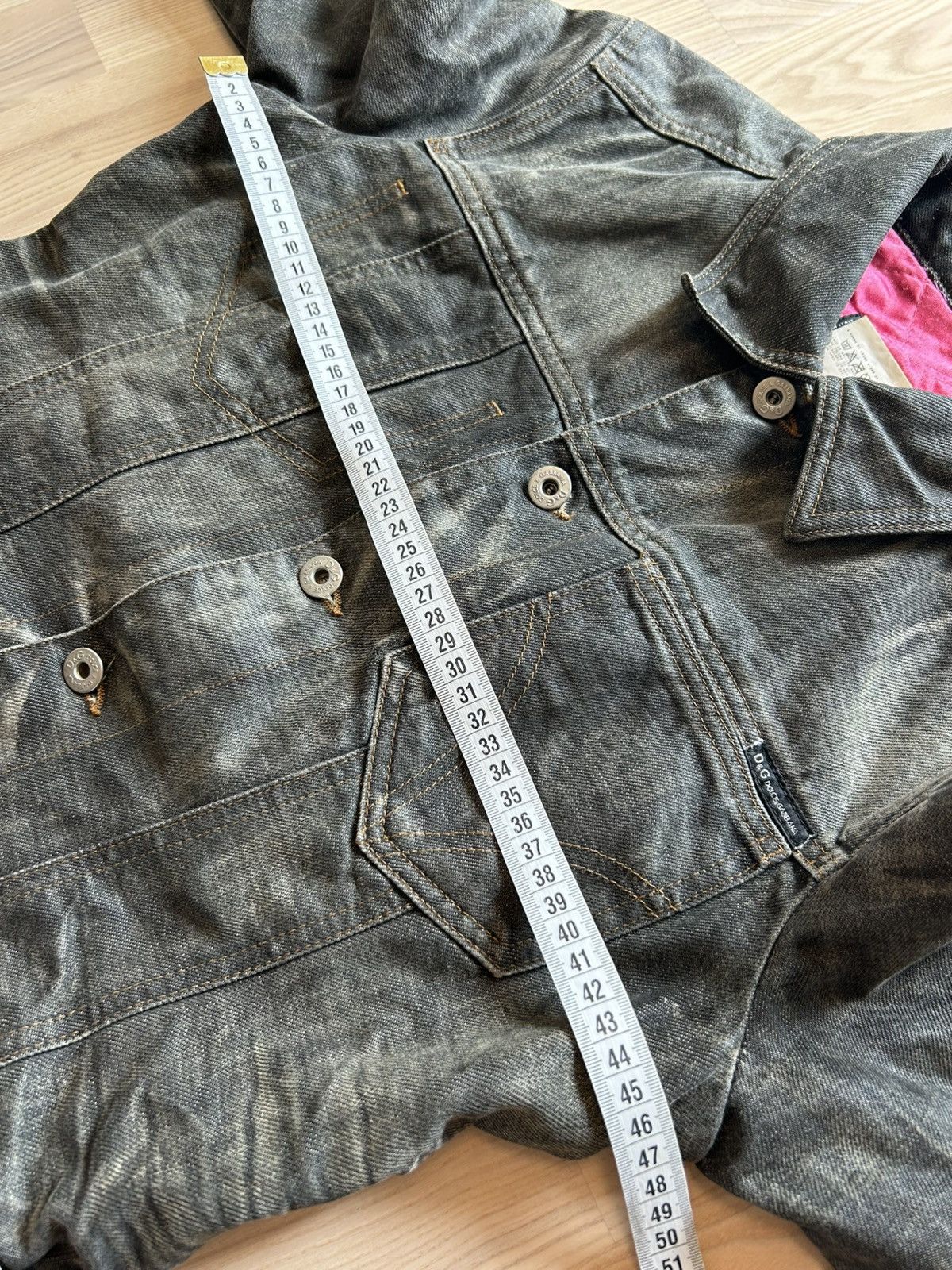 Dolce & Gabbana Dolce & Gabbana AW2003 Archive Cropped Waxed Denim Jacket Size S / US 4 / IT 40 - 8 Thumbnail