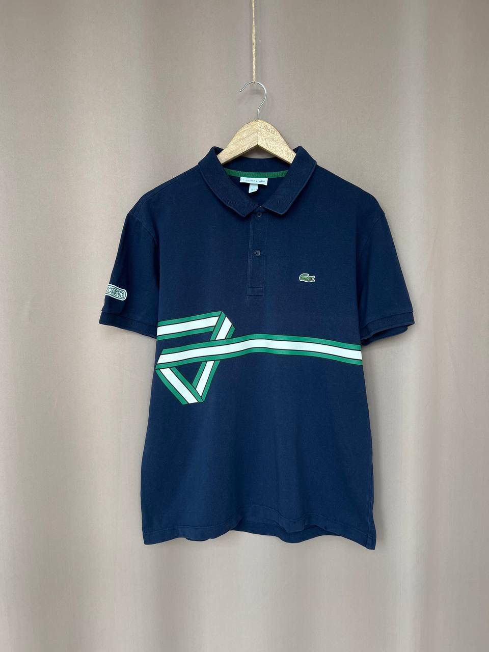 Lacoste Lacoste Ribbon Striped Regular Fit Pique Polo Shirt Mens M Size US M / EU 48-50 / 2 - 1 Thumbnail