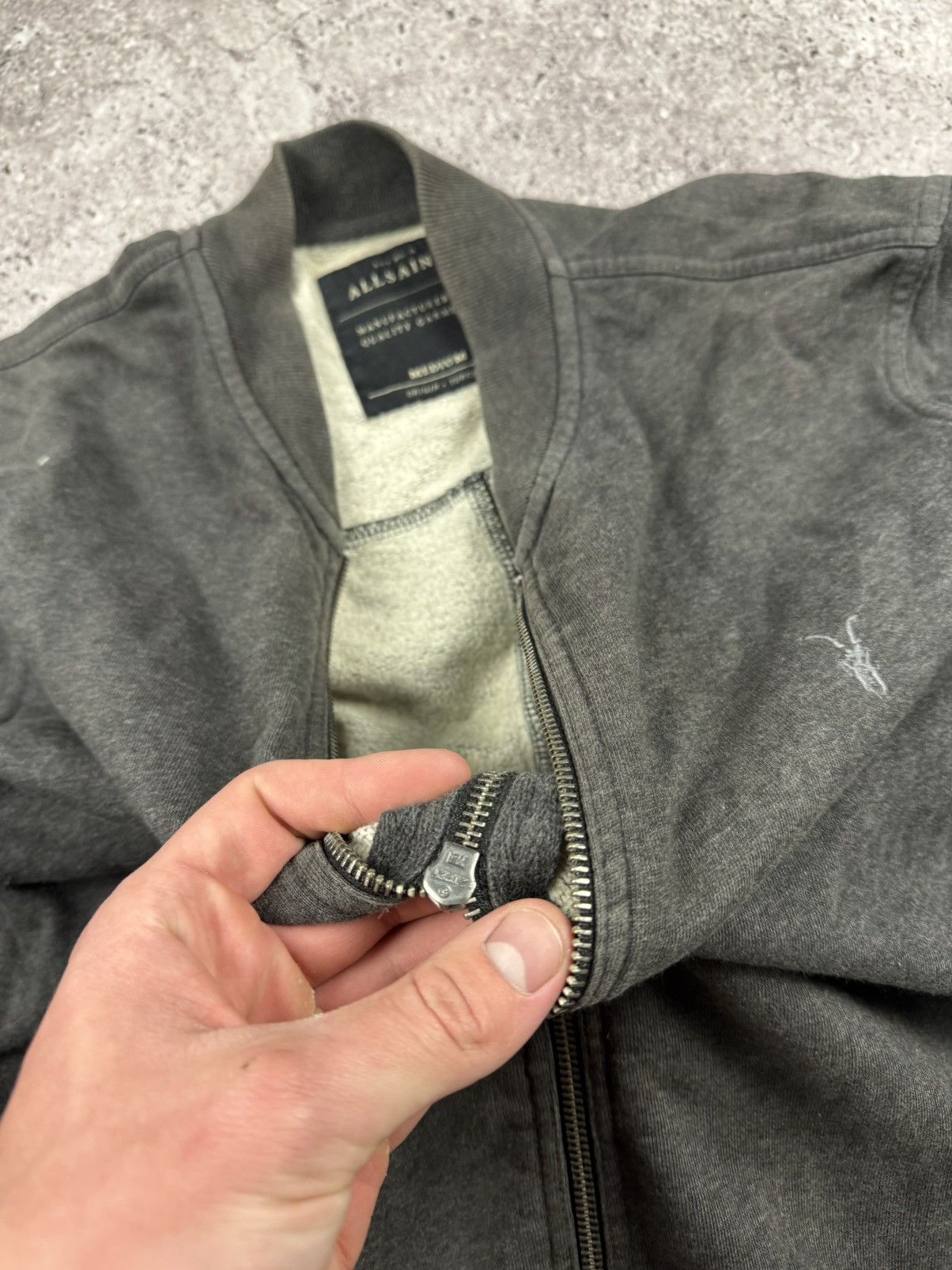 Allsaints VTG Y2K RICK OWENS STYLE AVANT GARDE DISTRESSED BOMBER JACKT Size US M / EU 48-50 / 2 - 5 Thumbnail