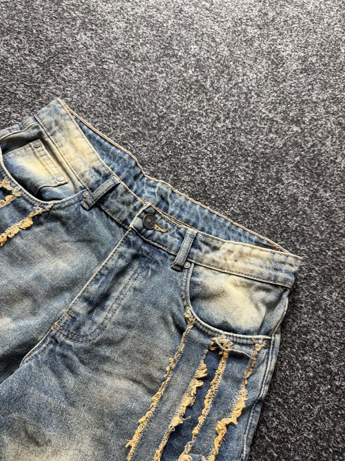 Japanese Brand Japanese Avant Garde Punk Style Distressed Panel Denim Jeans Size US 30 / EU 46 - 7 Thumbnail
