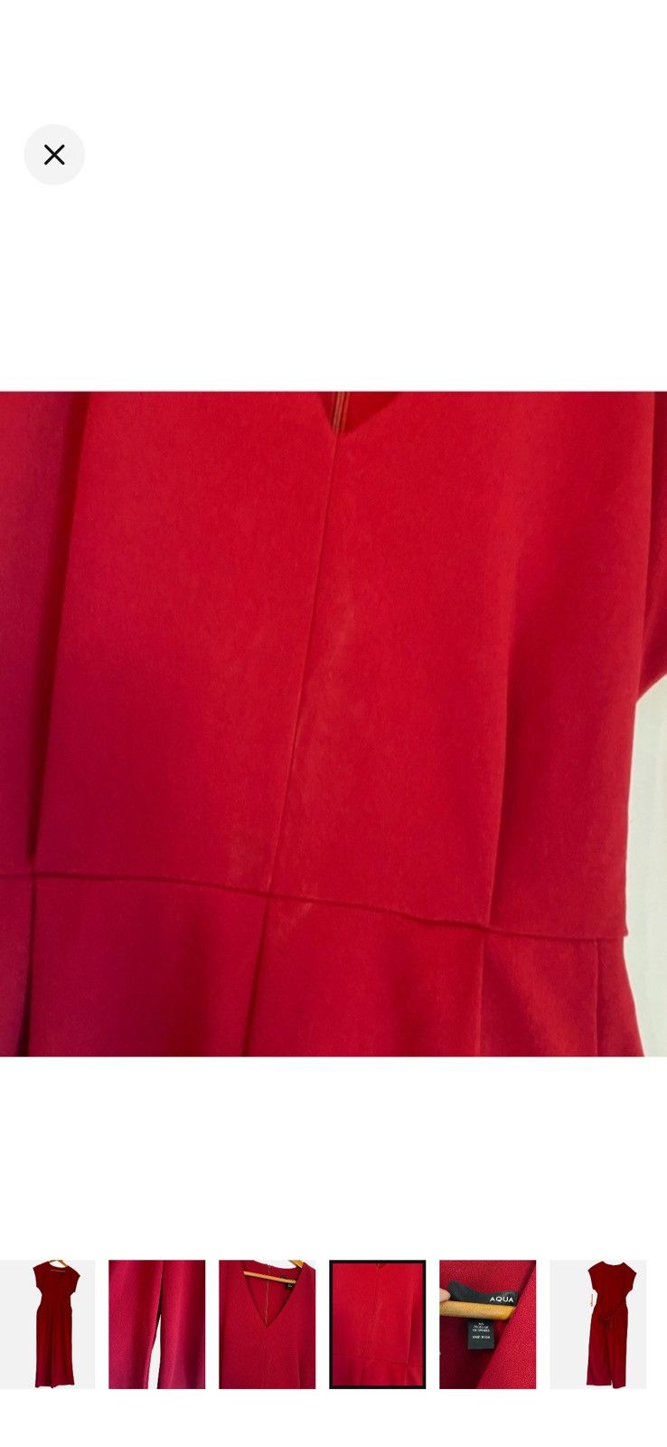 AQUA NWT Aqua Wide Leg Cropped Tie Waist Jumpsuit Red Wine Sz S Size 27" / US 4 / IT 40 - 5 Thumbnail
