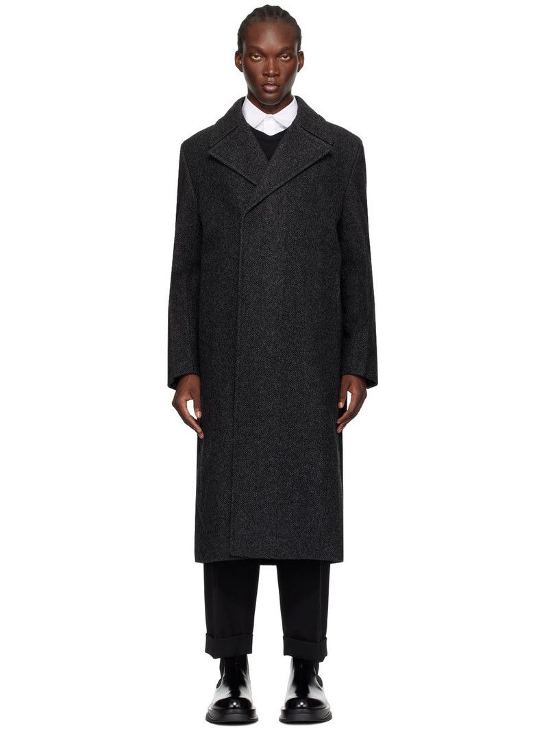 Jil Sander o1mt1gz0426 Overcoat in Dark Gray Size US M / EU 48-50 / 2 - 1 Thumbnail