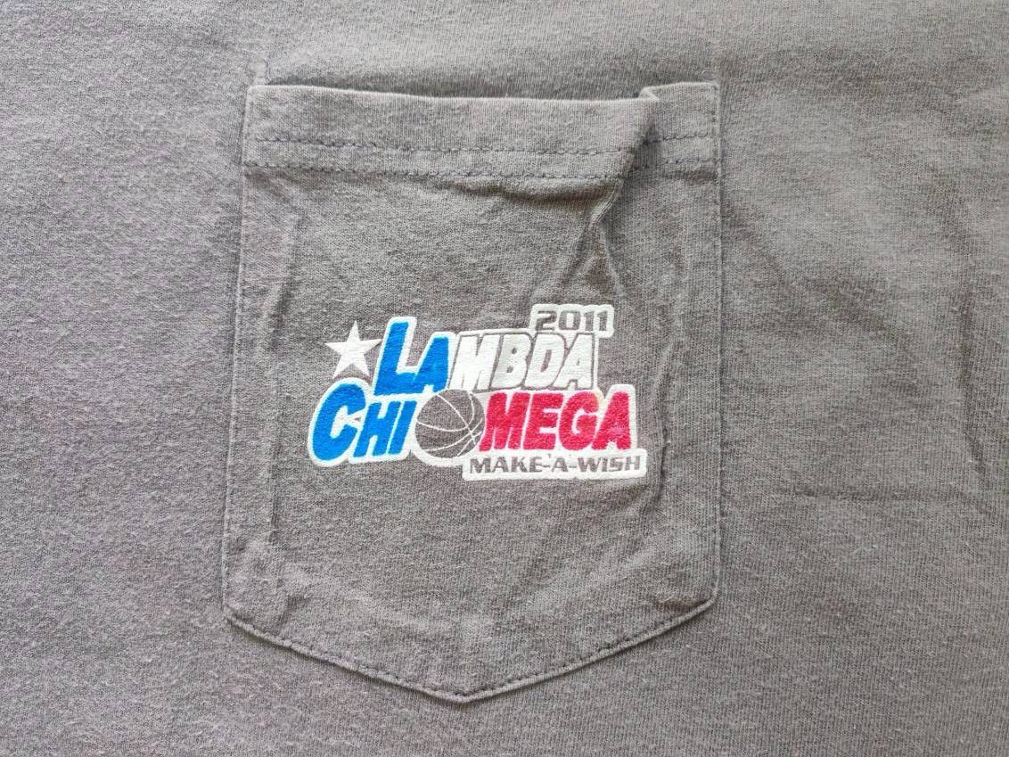 Hanes 2011 swishes for wishes quotes pocket t shirt gray Size US M / EU 48-50 / 2 - 3 Thumbnail