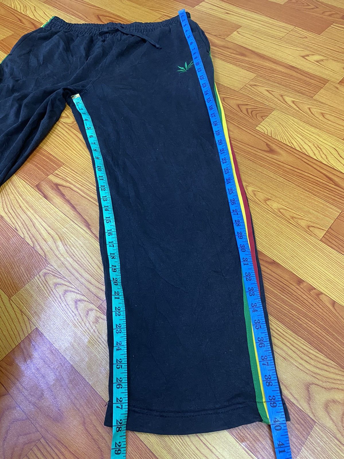 Bob Marley × Vintage Vintage Rasta Marijuana Jamaica Sweatpants Size US 34 / EU 50 - 11 Thumbnail