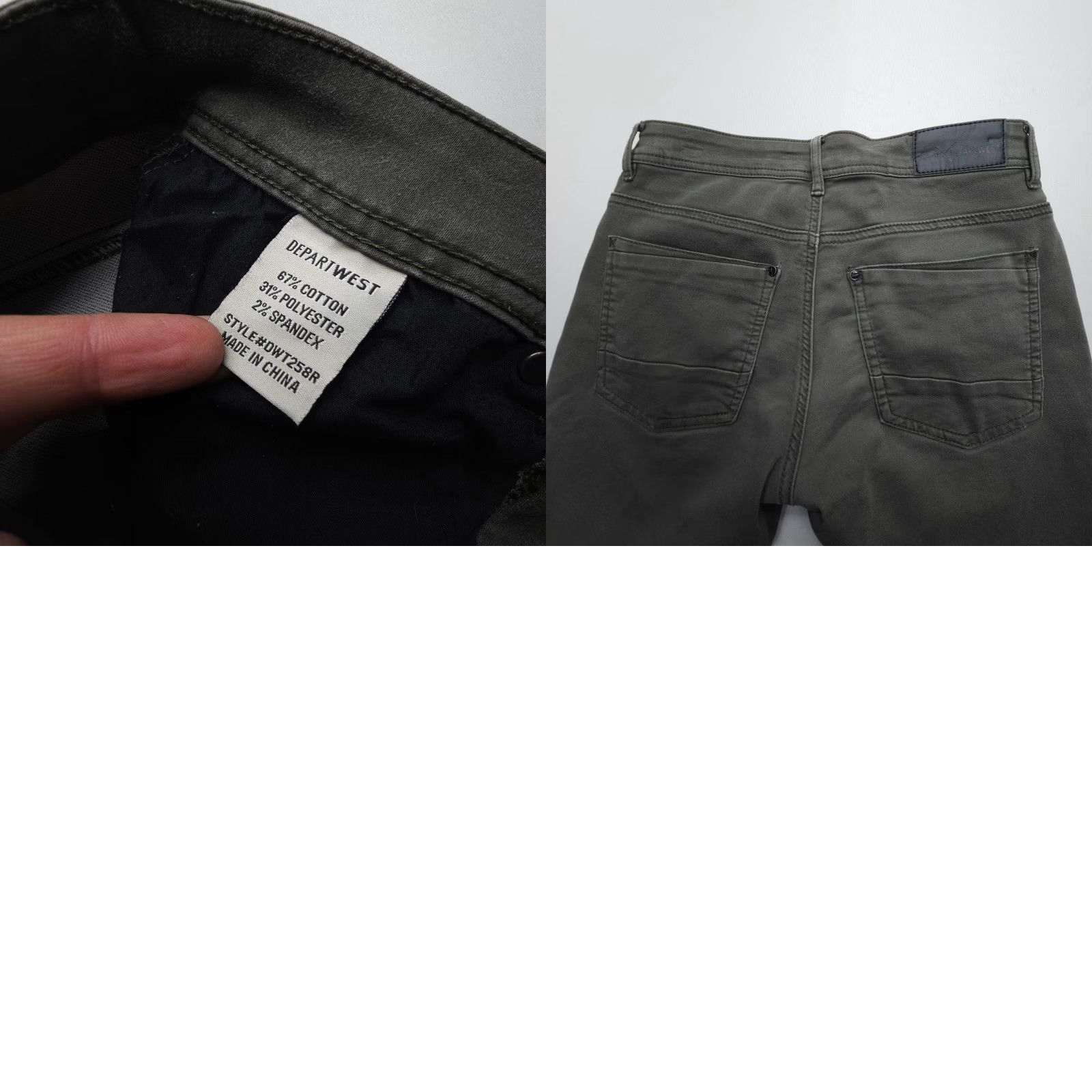 Vintage Departwest Jeans Slim Straight 28 Green 30" Inseam Regular Men's 5-Pocket Vintage? No (but vintage field says No). Size US 28 / EU 44 - 8 Thumbnail