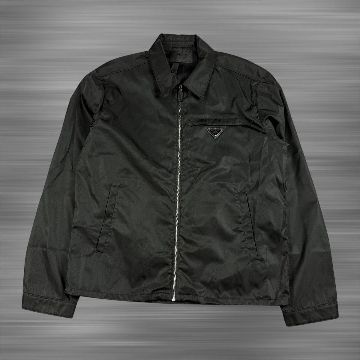 Pre-owned Prada Re-nylon Blouson Jacket In Black